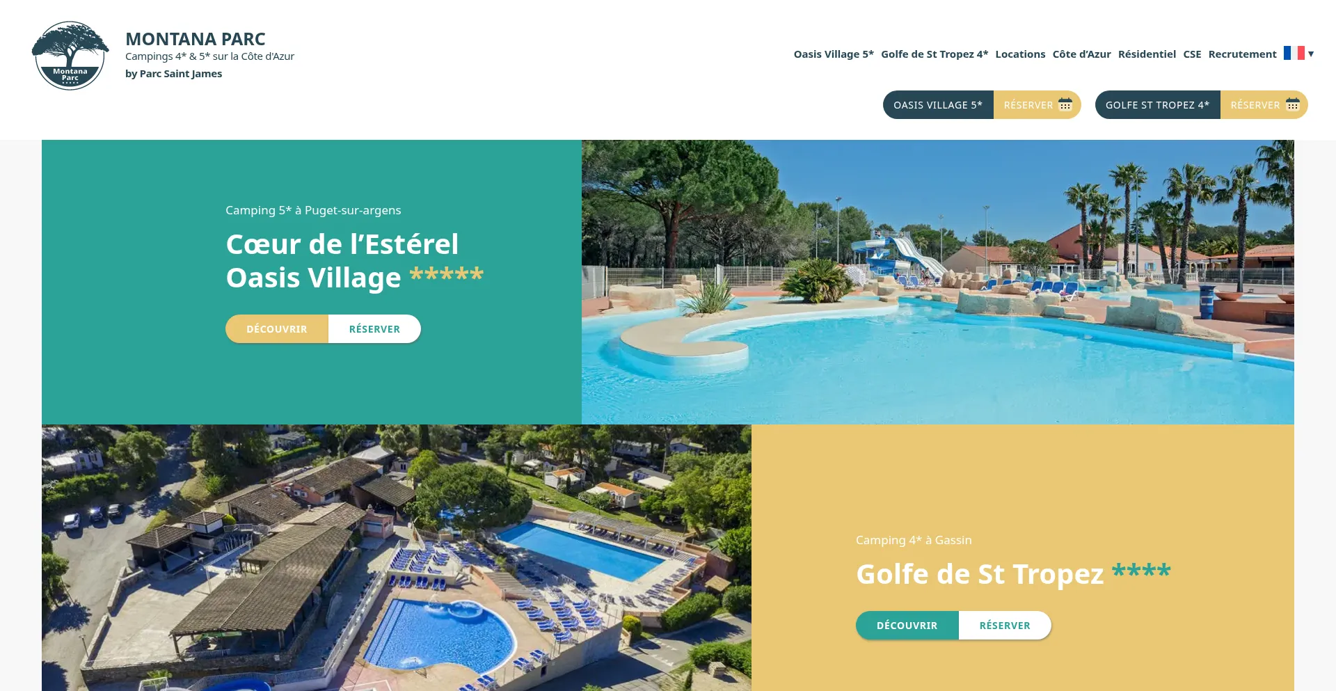Website screenshot of Montanaparc.com