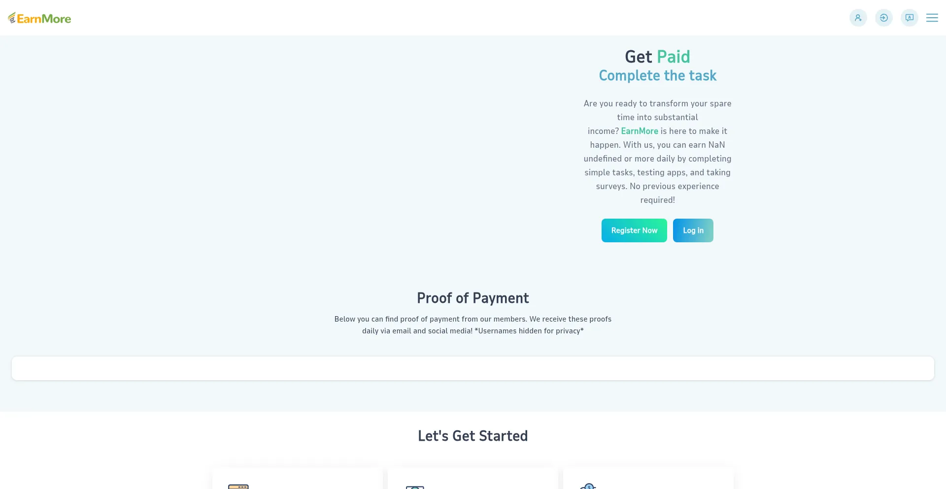 Website screenshot of Monyeveryday-clllfo.top