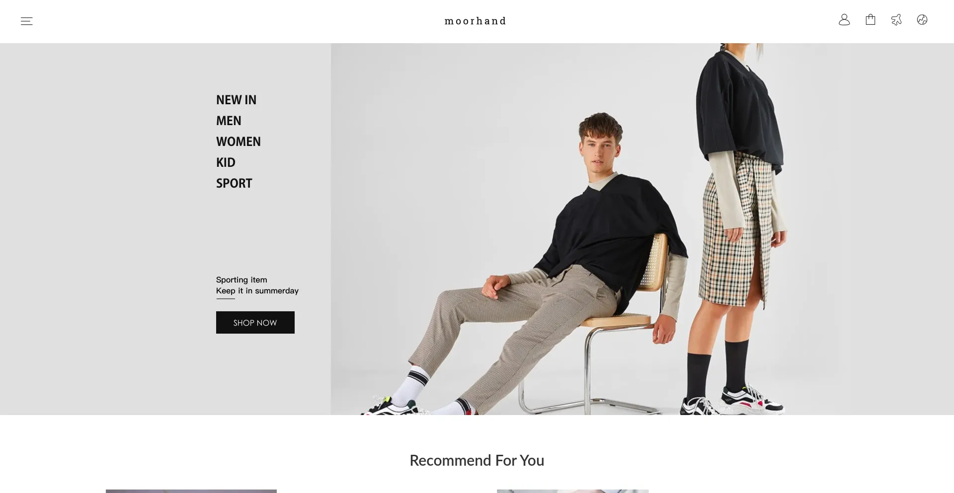 Website screenshot of Moorhand.com