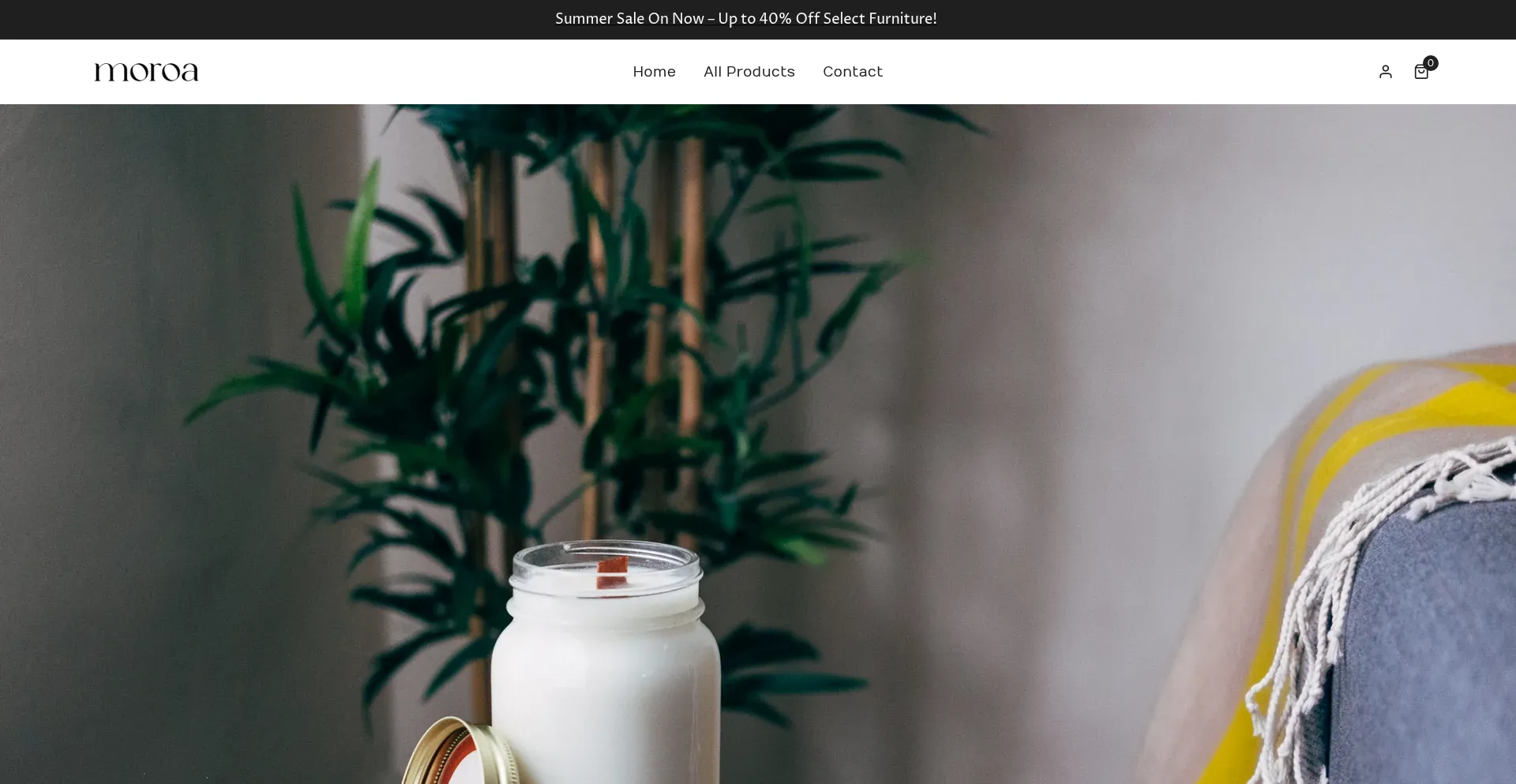 Website screenshot of Moroa.store