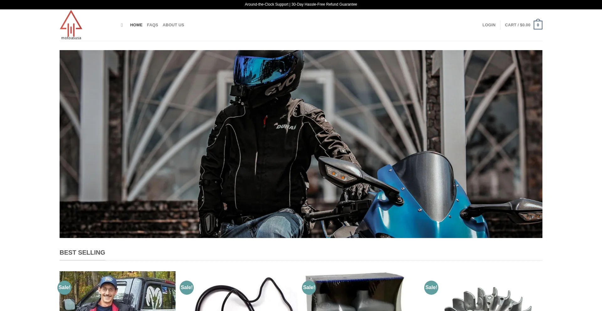 Website screenshot of Motoasusa.com