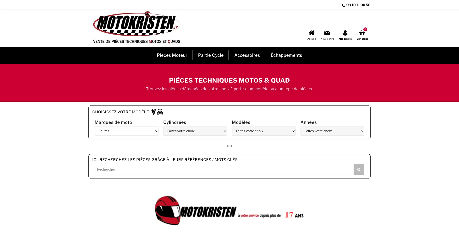 Website screenshot of Motokristen.fr
