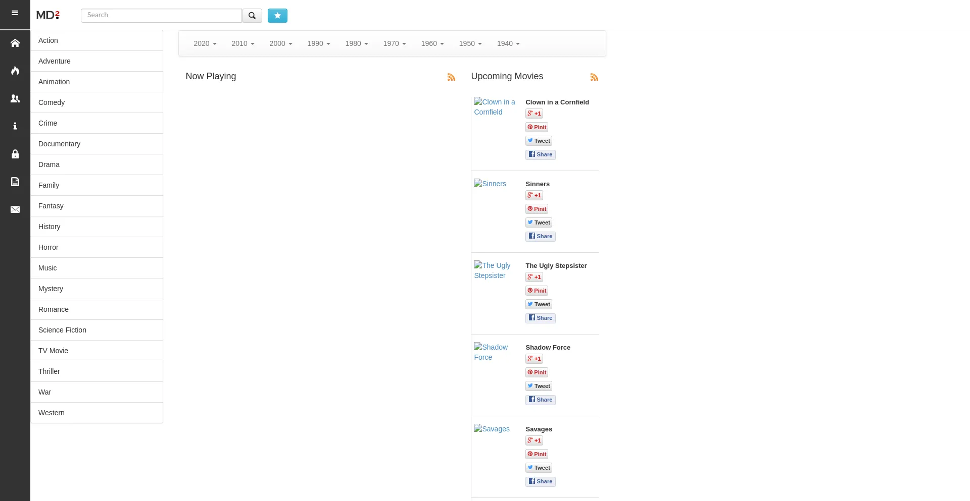 Website screenshot of Moviesdaa.online