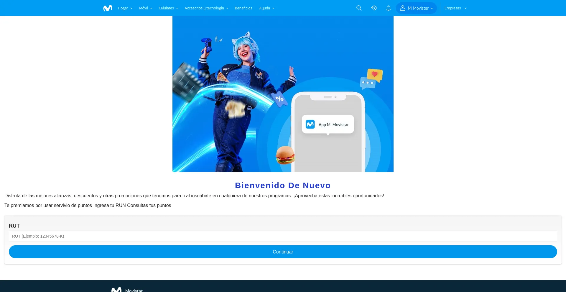 Website screenshot of Movistarpts.com