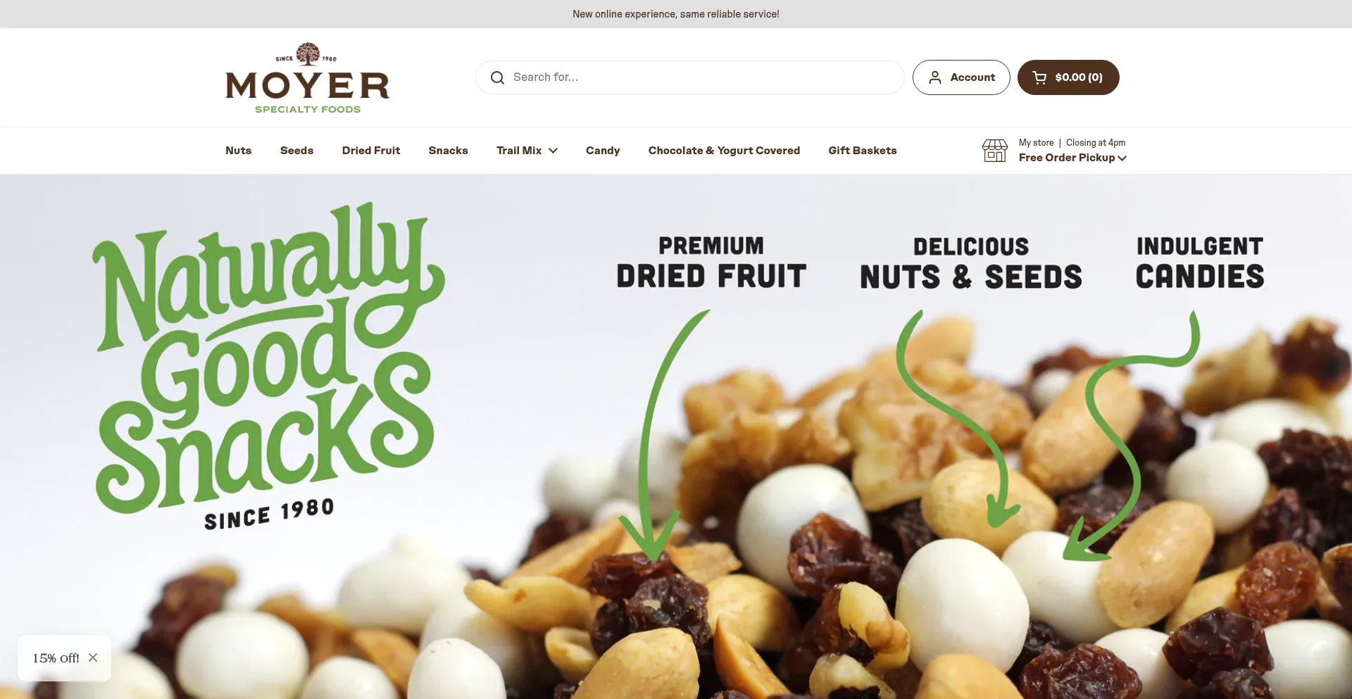 Website screenshot of Moyerspecialtyfoods.com