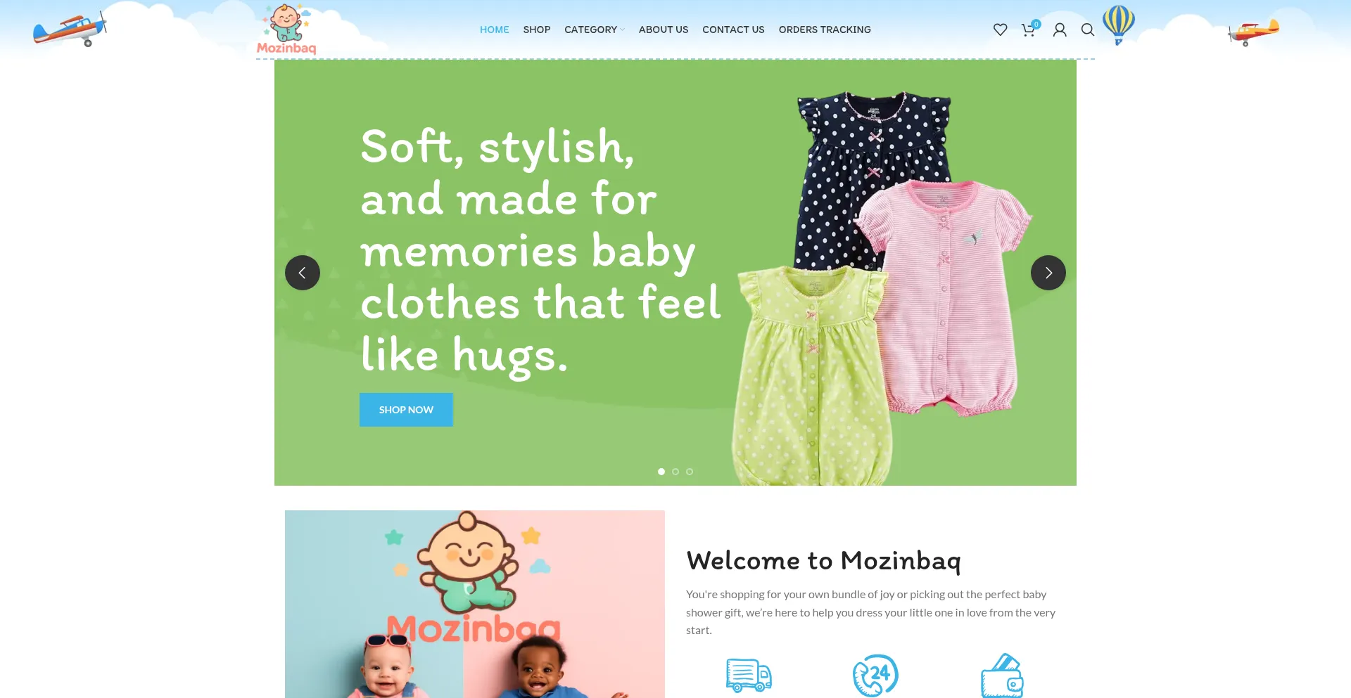 Website screenshot of Mozinbaq.com