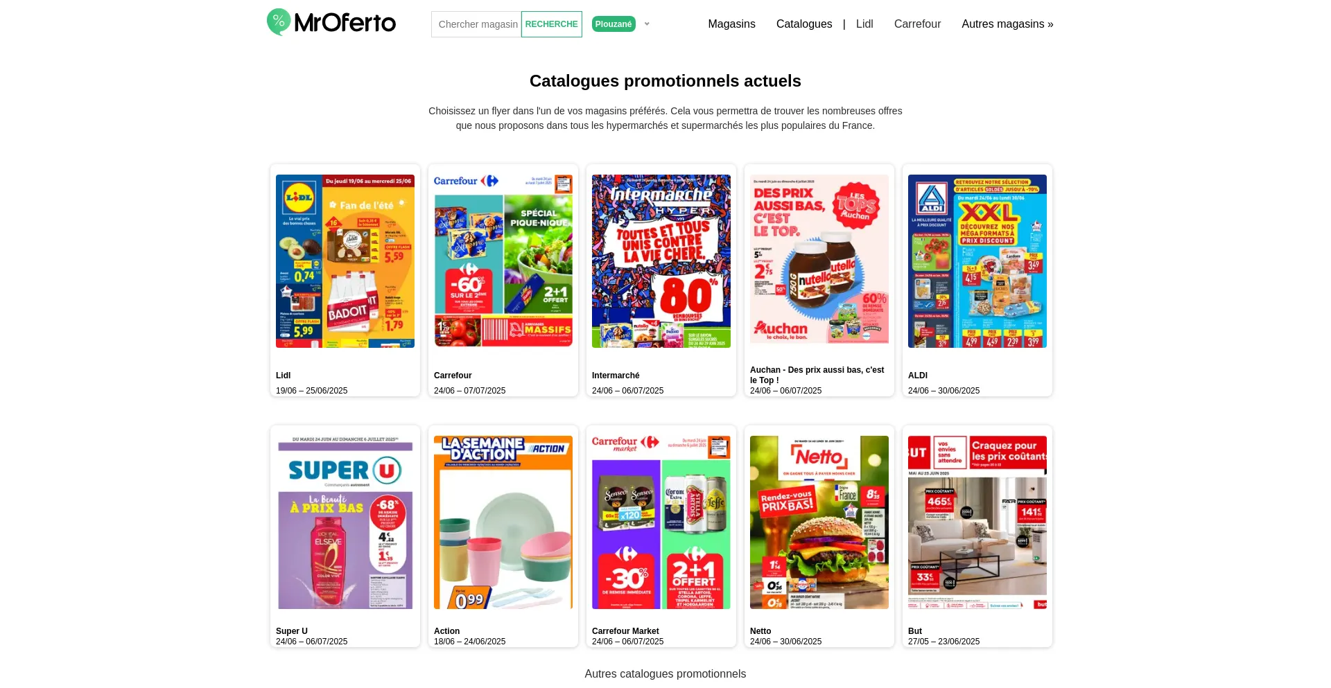 Website screenshot of Mroferto.fr