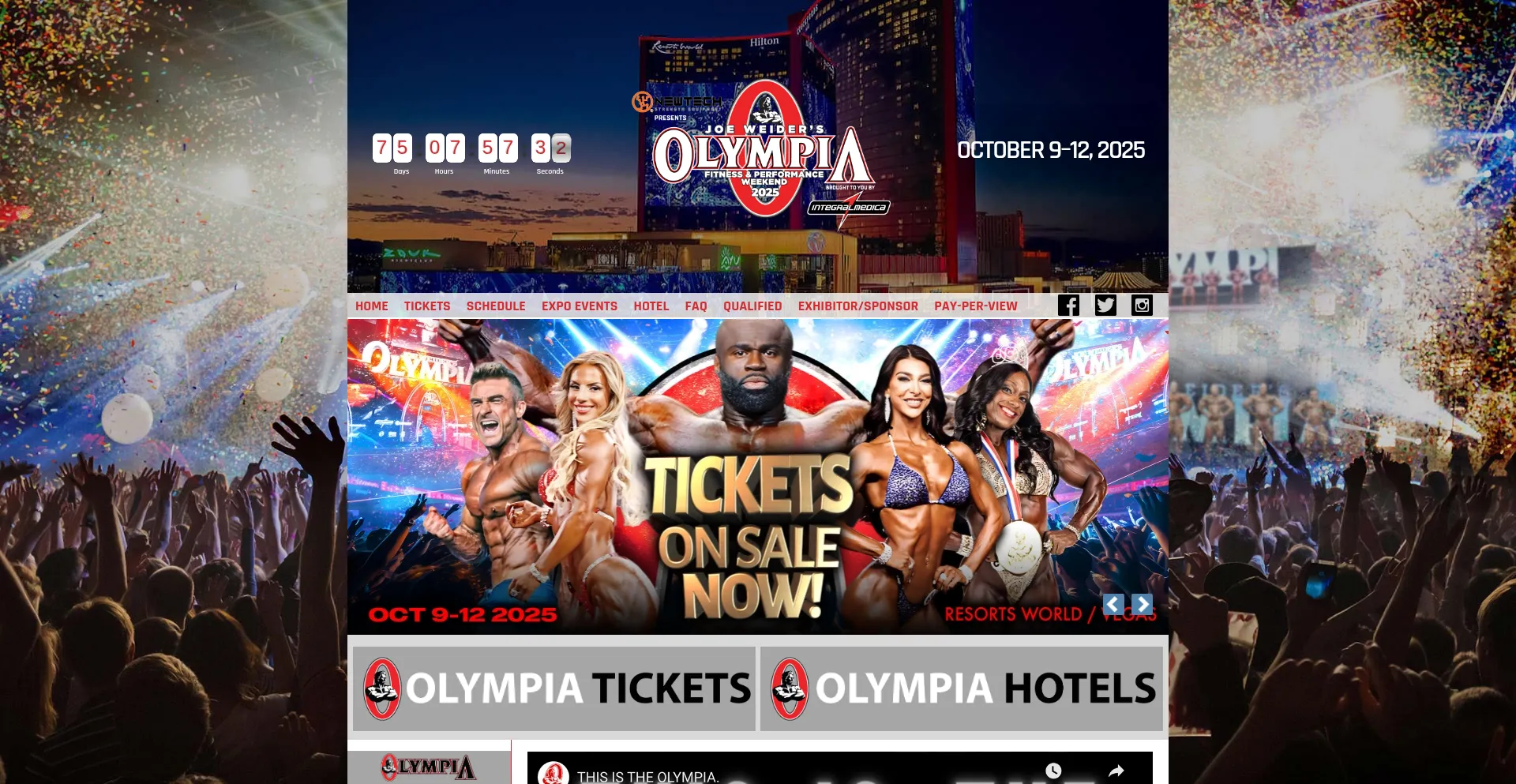 Website screenshot of Mrolympia.com