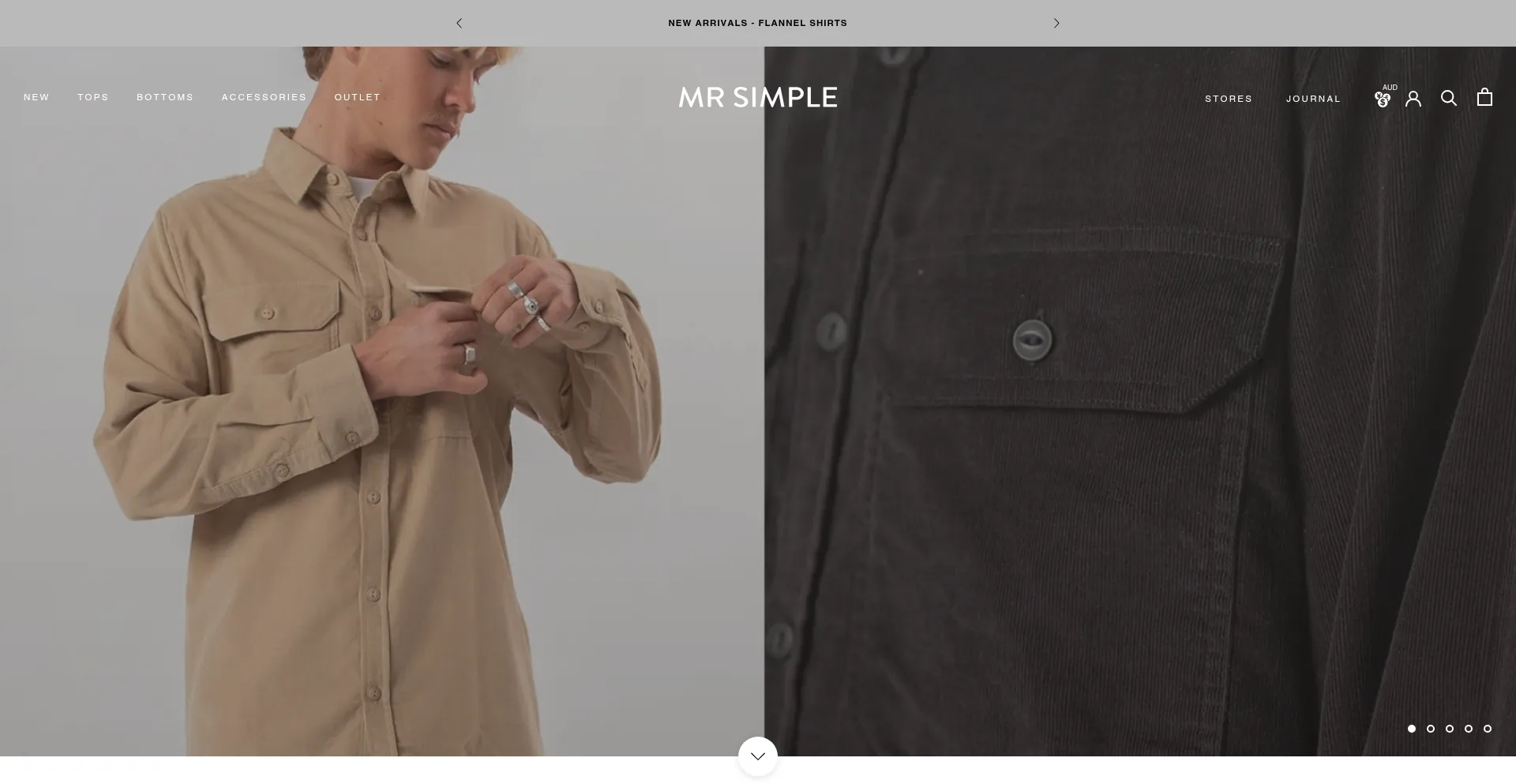 Website screenshot of Mrsimple.com.au