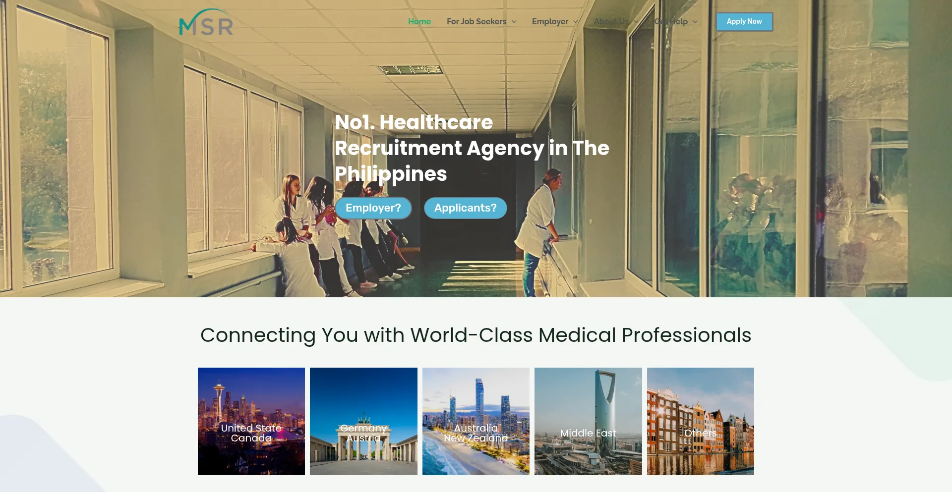 Website screenshot of Msr.ph