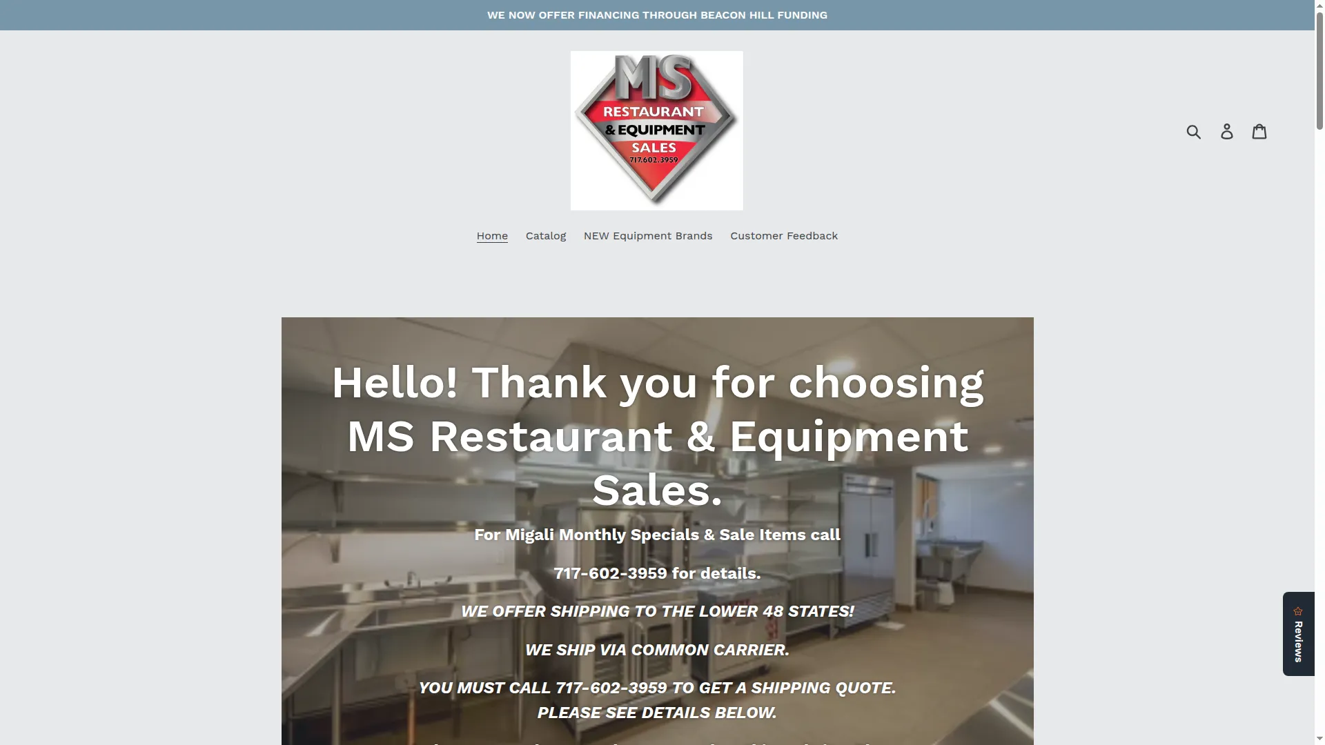 Msrestaurantequipmentsales.com
