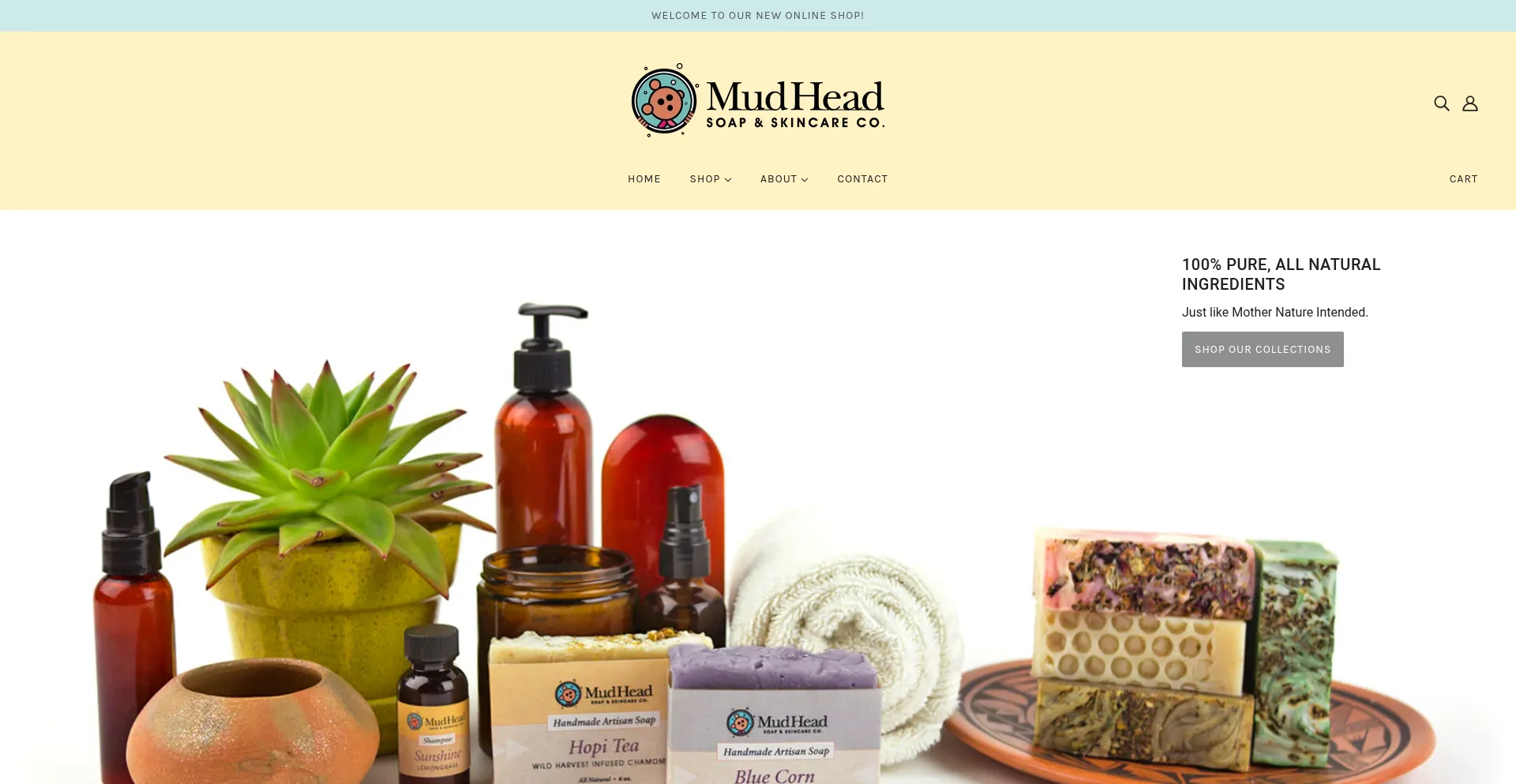 Website screenshot of Mudheadsoaps.com