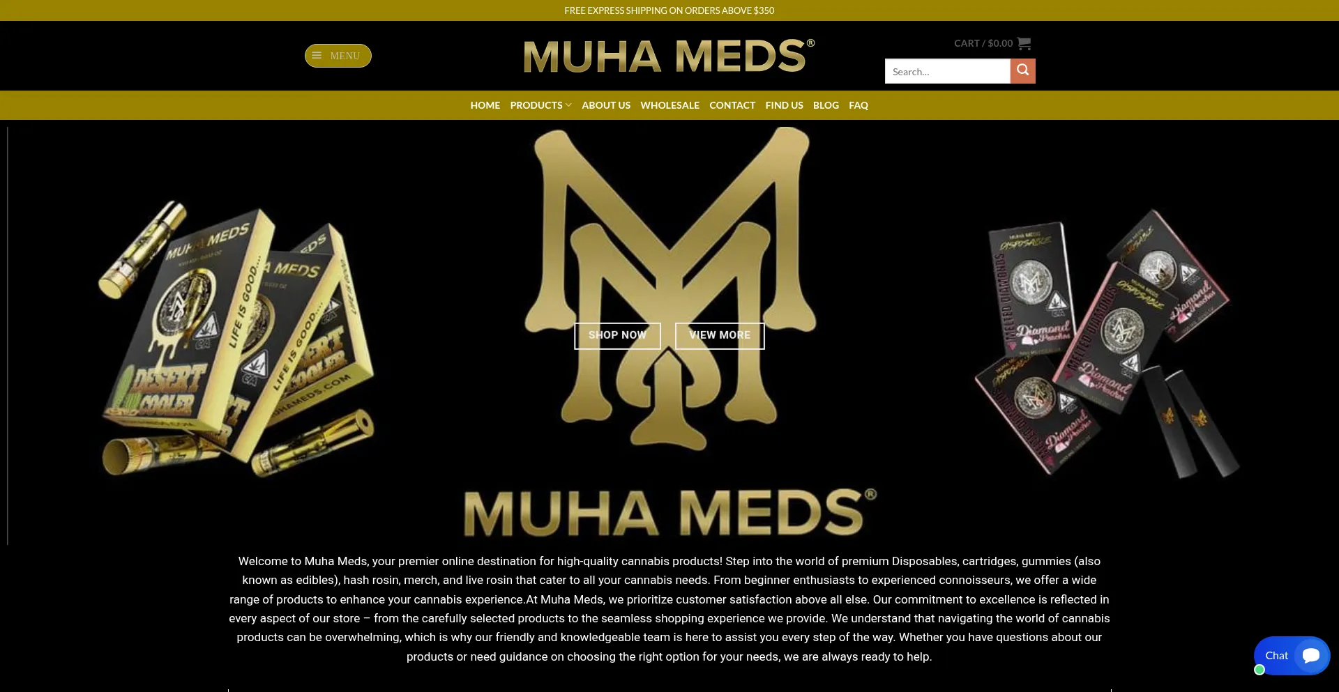 Website screenshot of Muhamedsvape.com