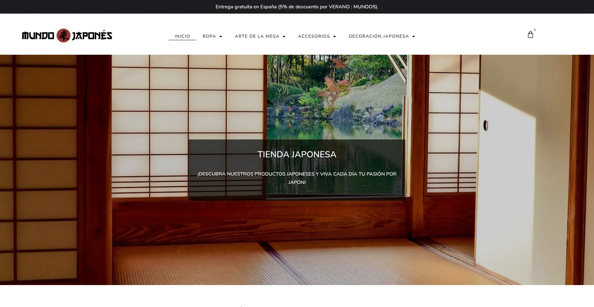 Website screenshot of Mundo-japones.com