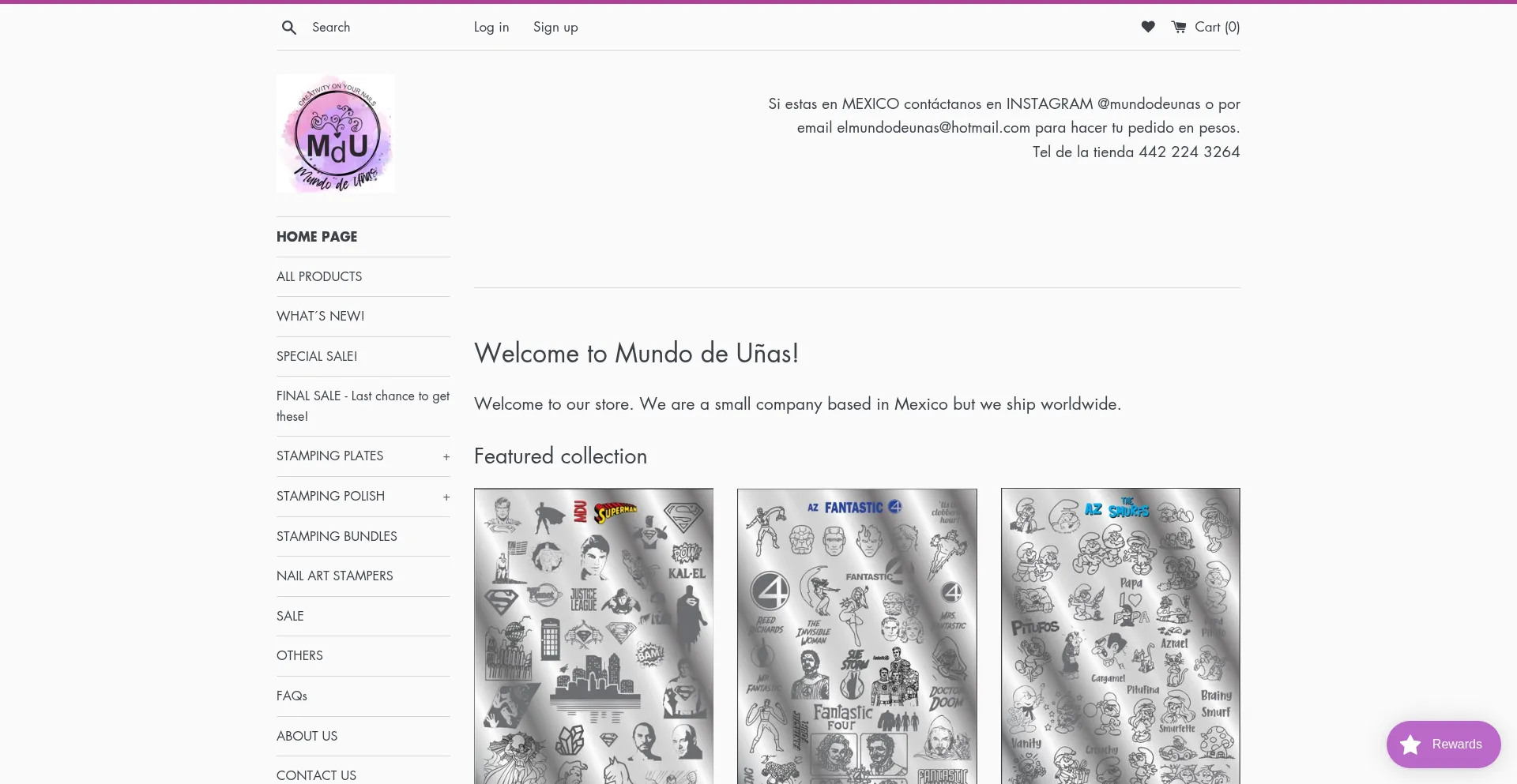 Website screenshot of Mundodeunas.com