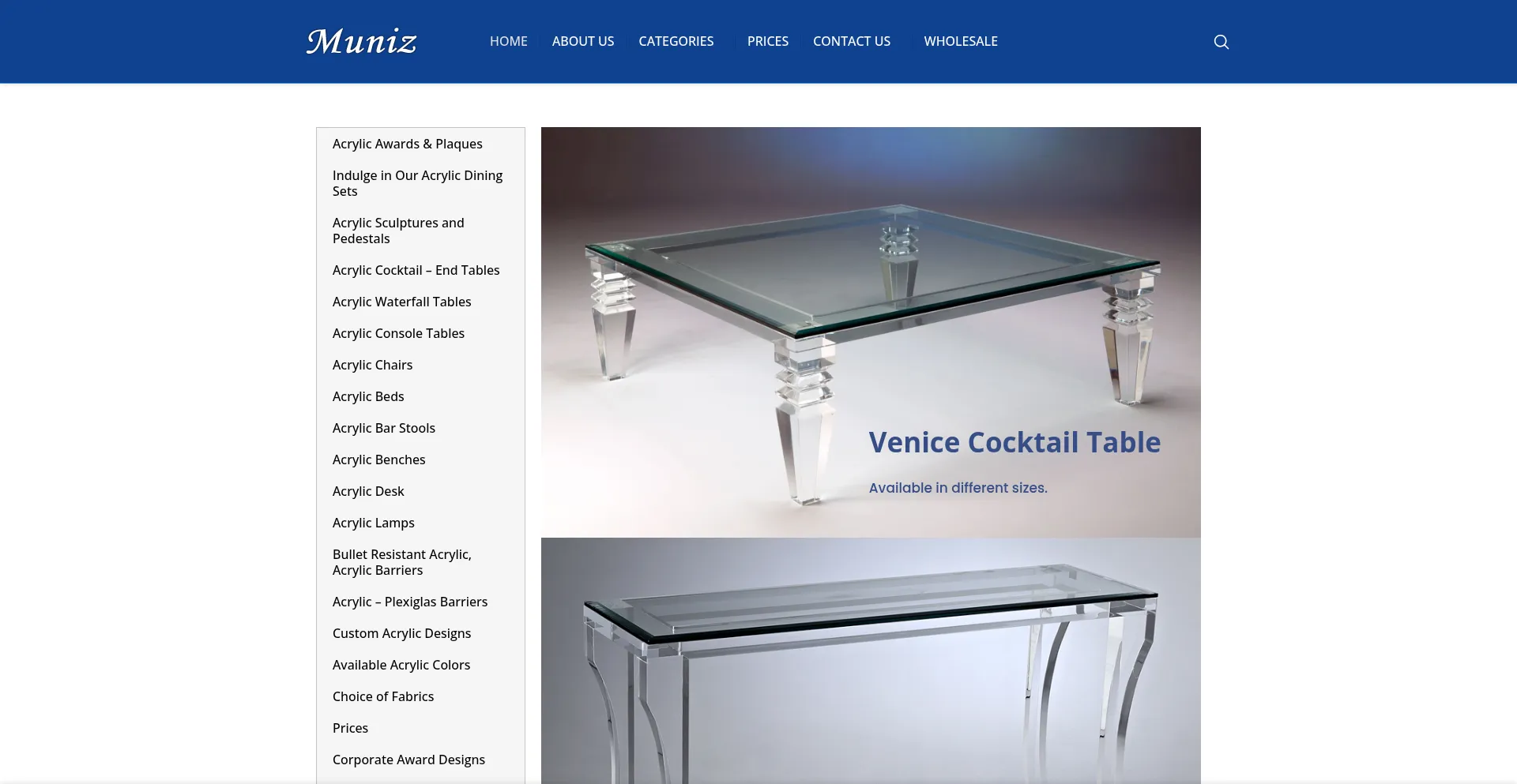 Website screenshot of Munizplastics.com