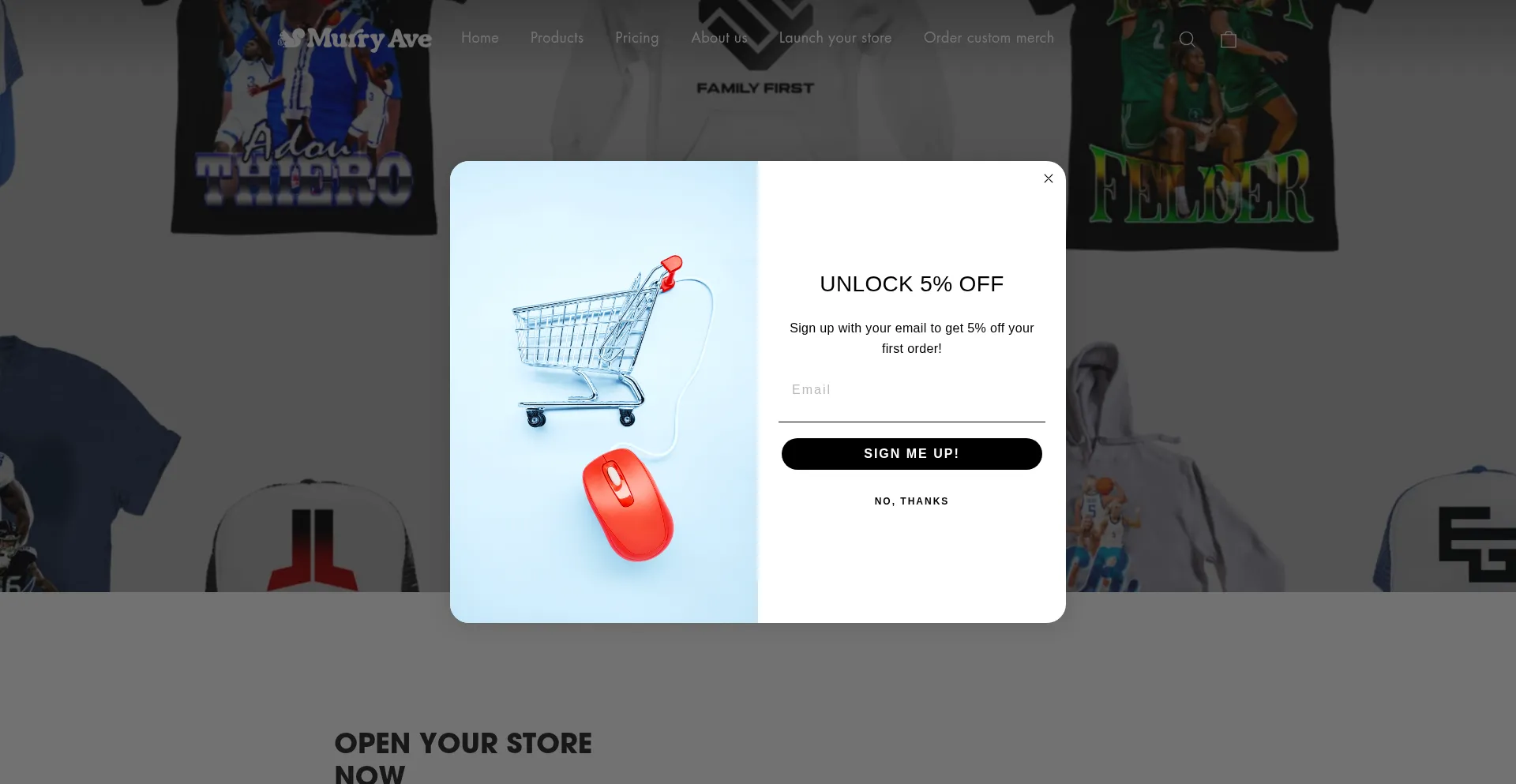 Website screenshot of Murryave.com
