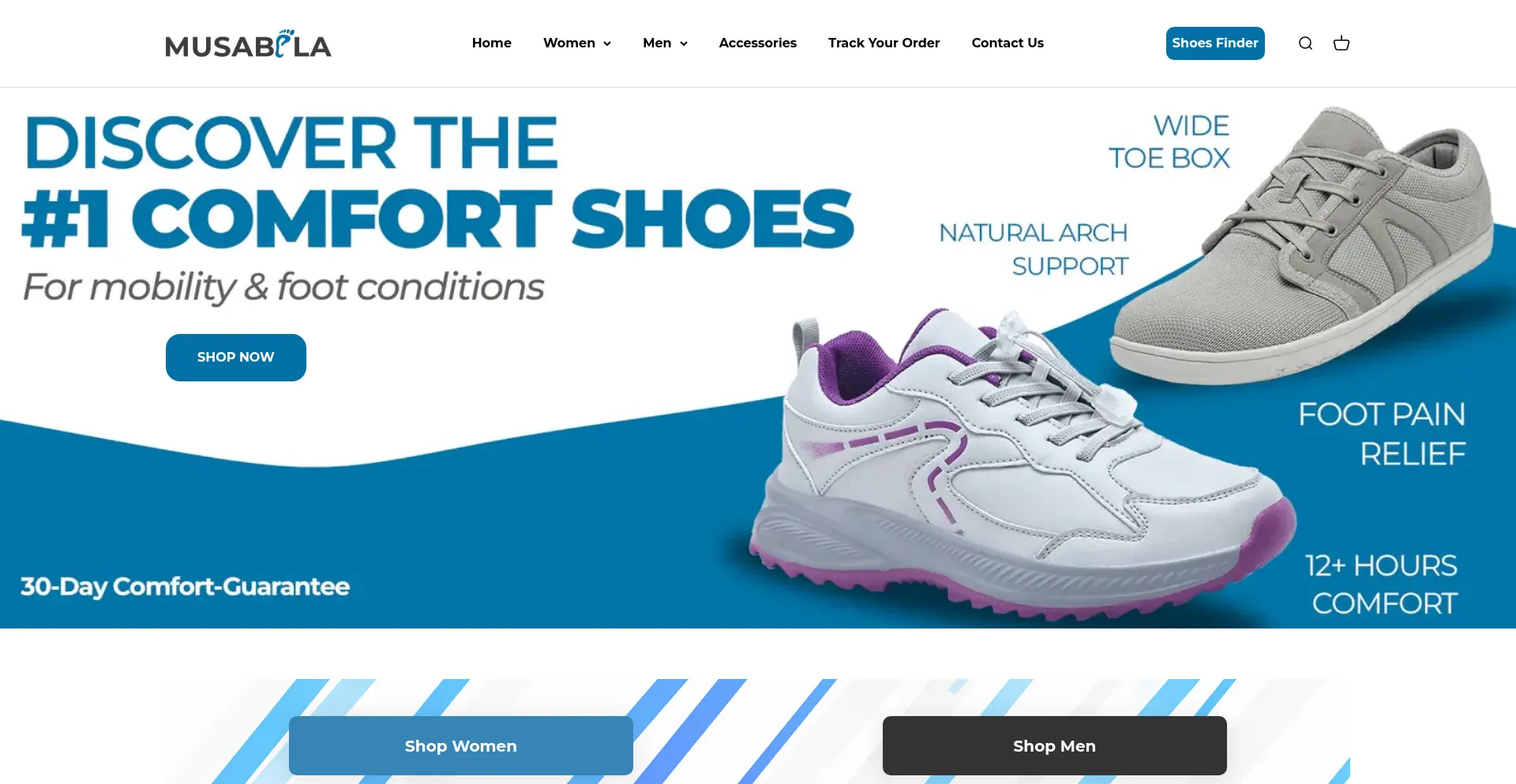 Website screenshot of Musabela.com