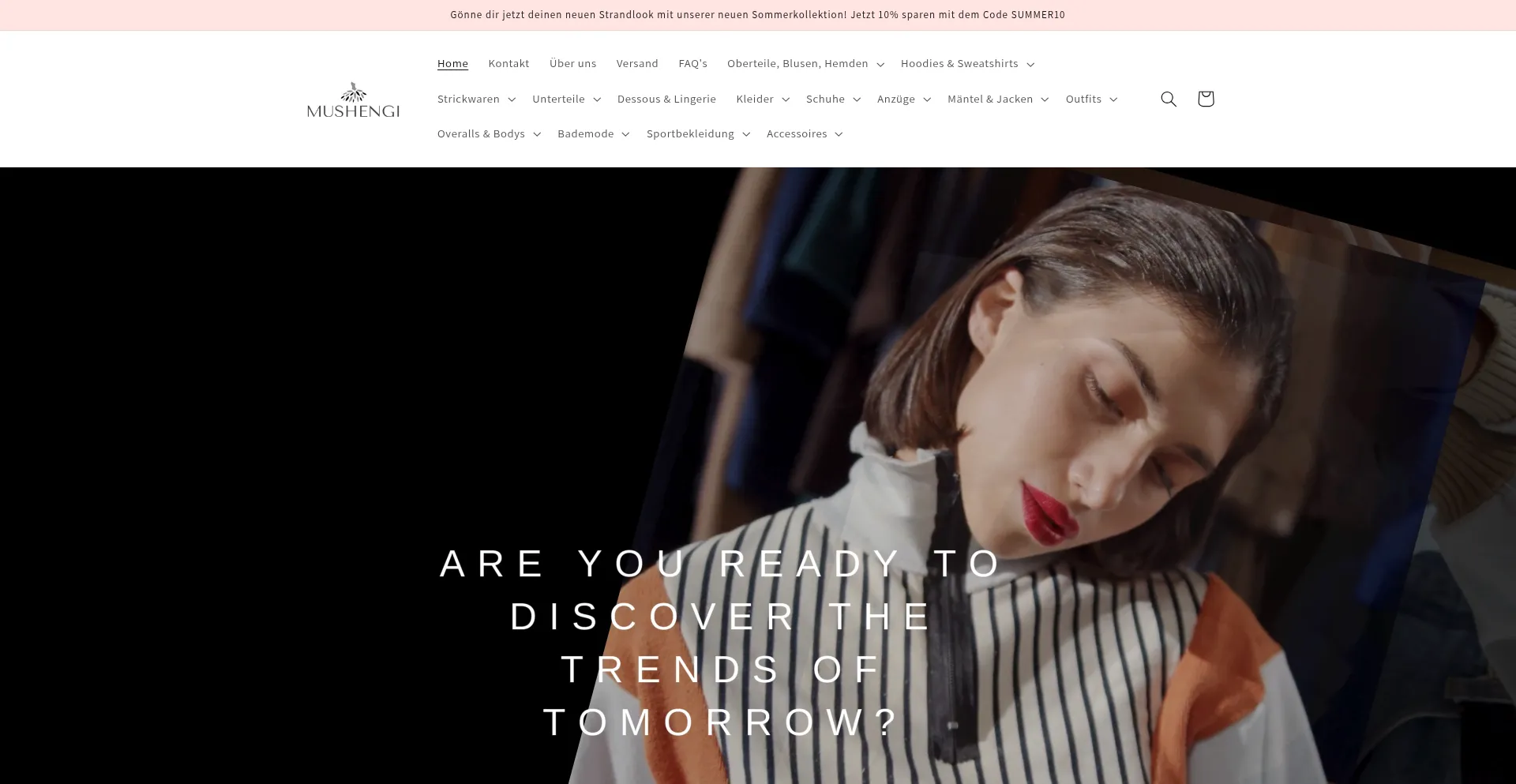 Website screenshot of Mushengi.de