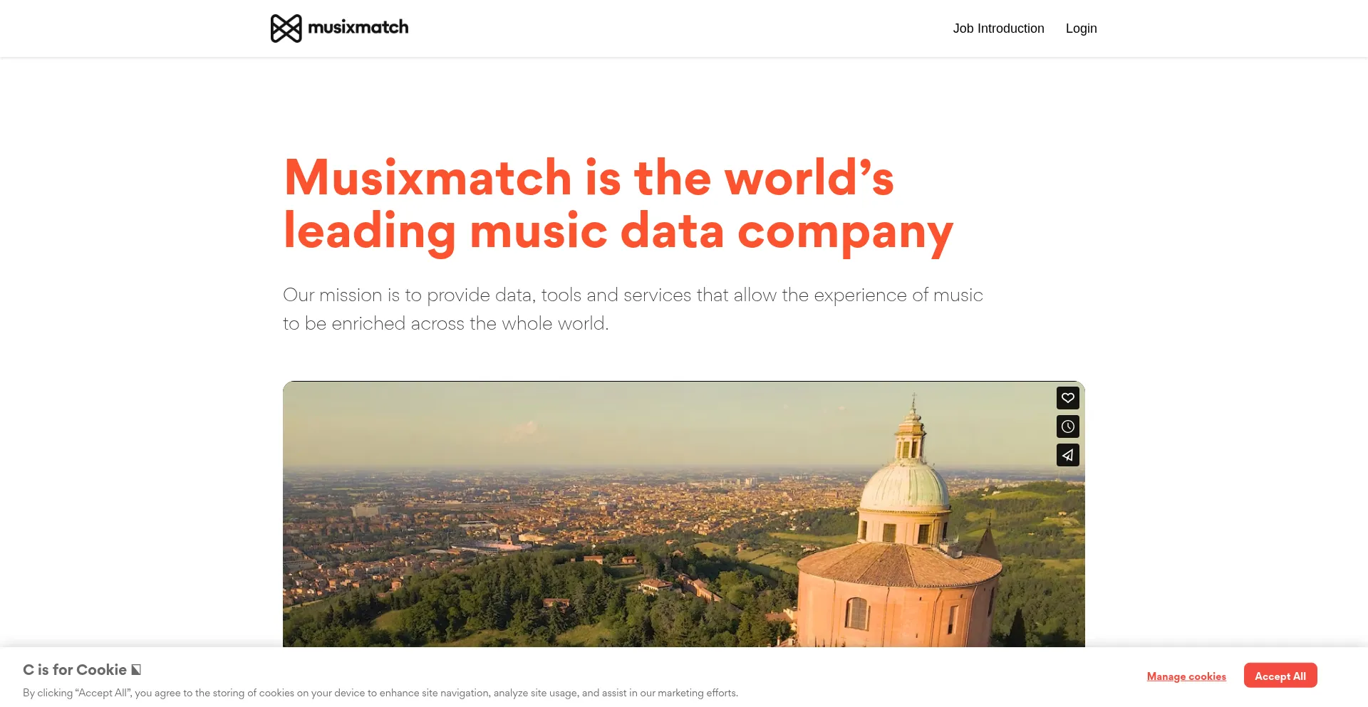 Website screenshot of Musixmatchdata.com