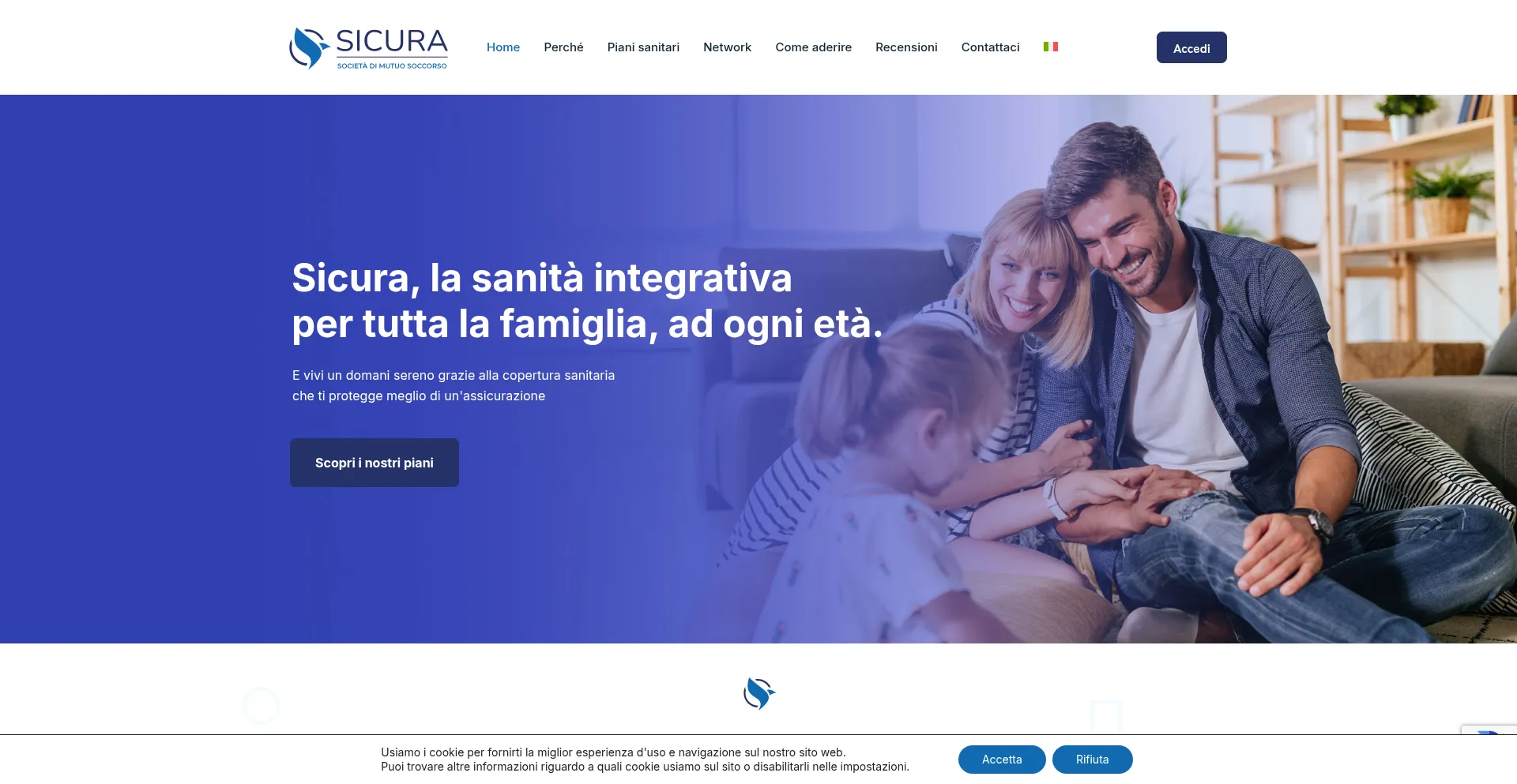 Website screenshot of Mutuasicura.it