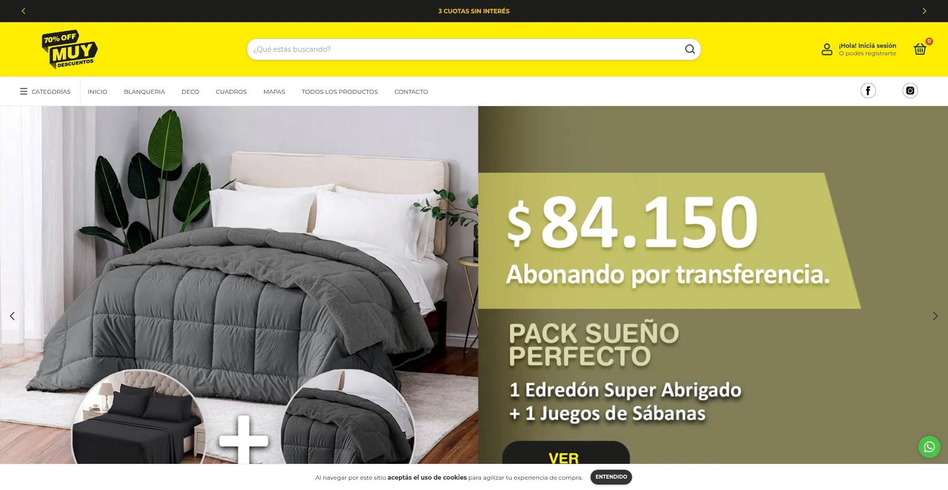 Website screenshot of Muy.com.ar
