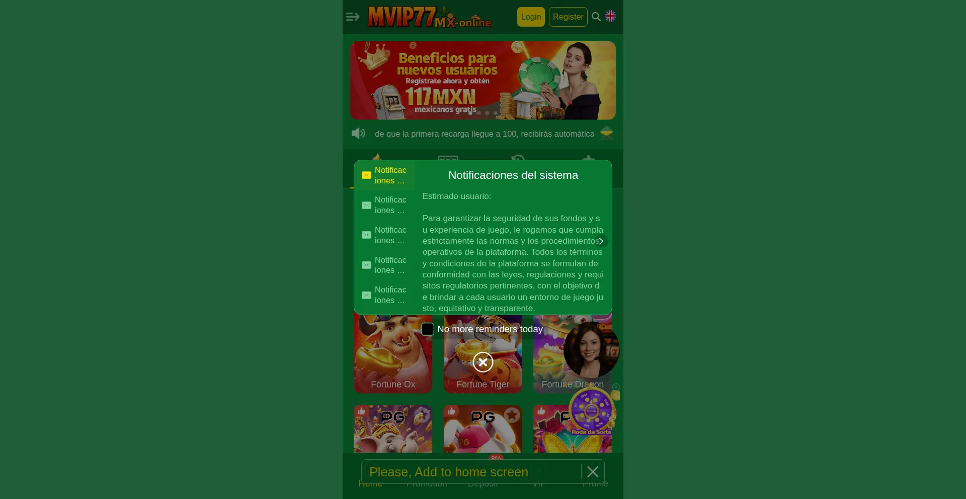 Mvip77online.com Screenshot