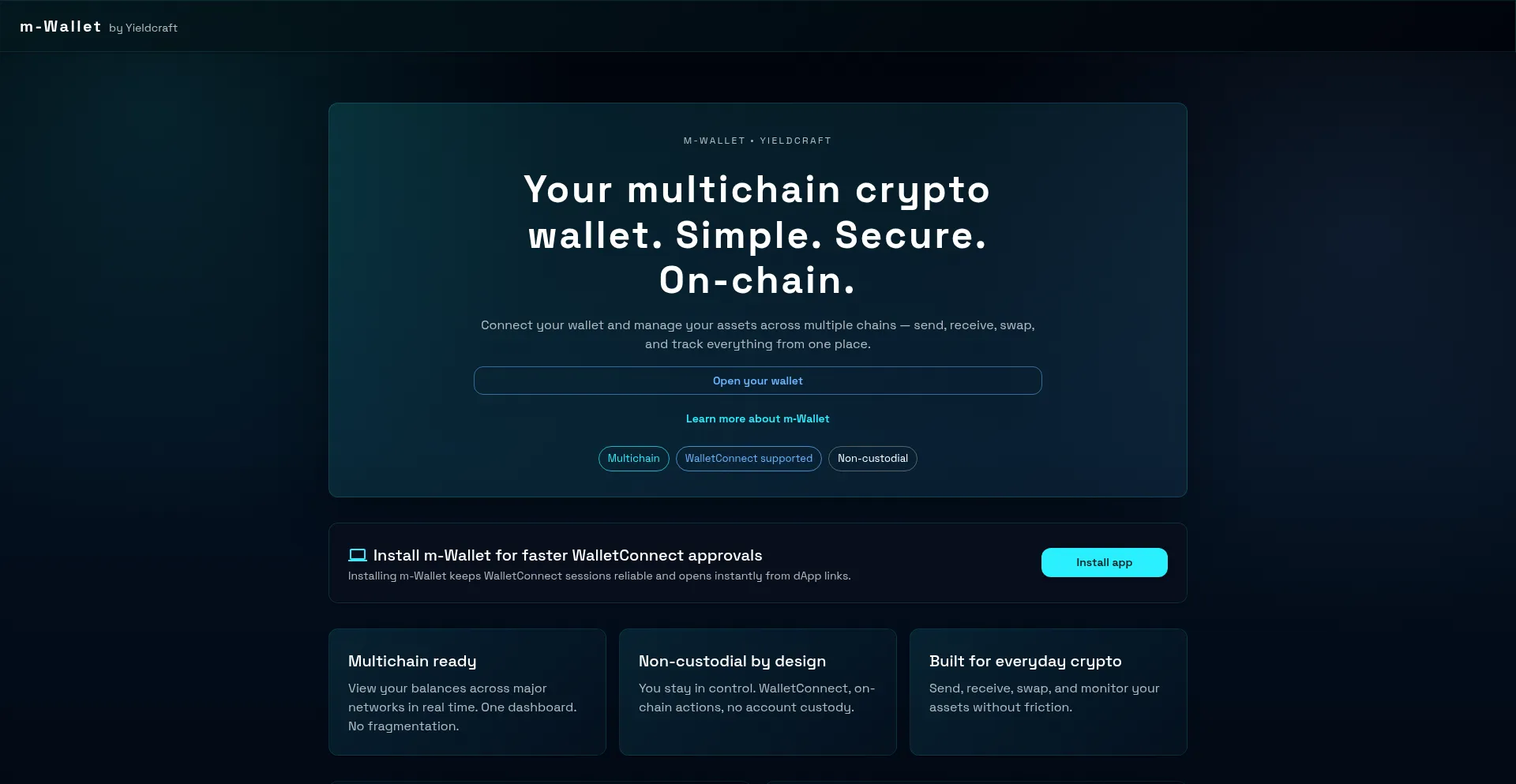 Mwallet.yieldcraft.io