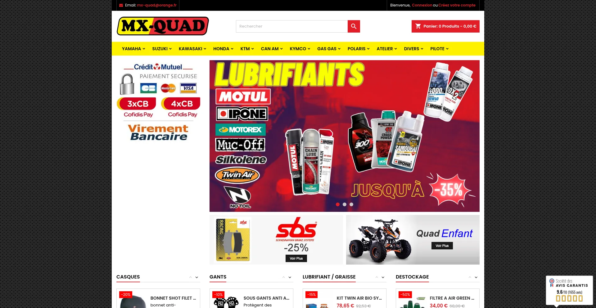 Website screenshot of Mx-quad.fr