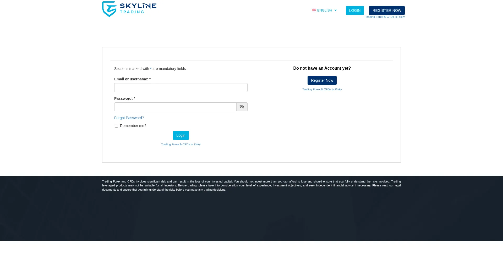 My.skylinetrading.com Screenshot
