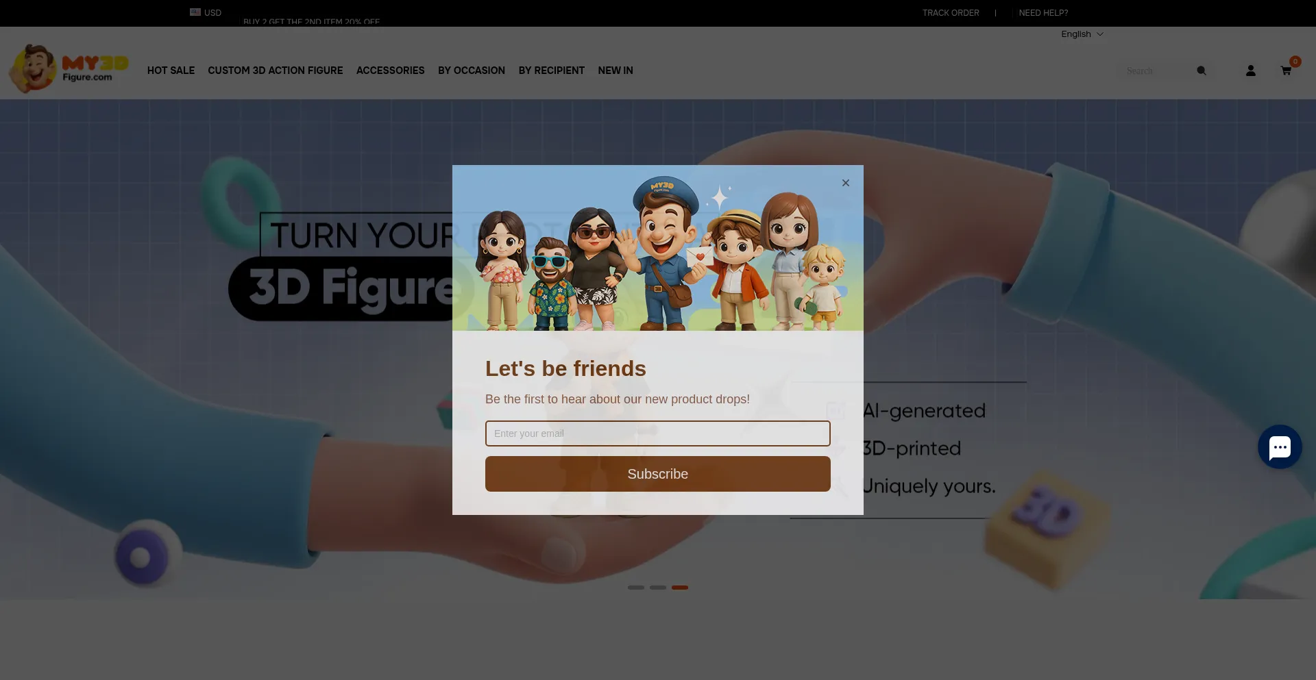 Website screenshot of My3dfigure.com