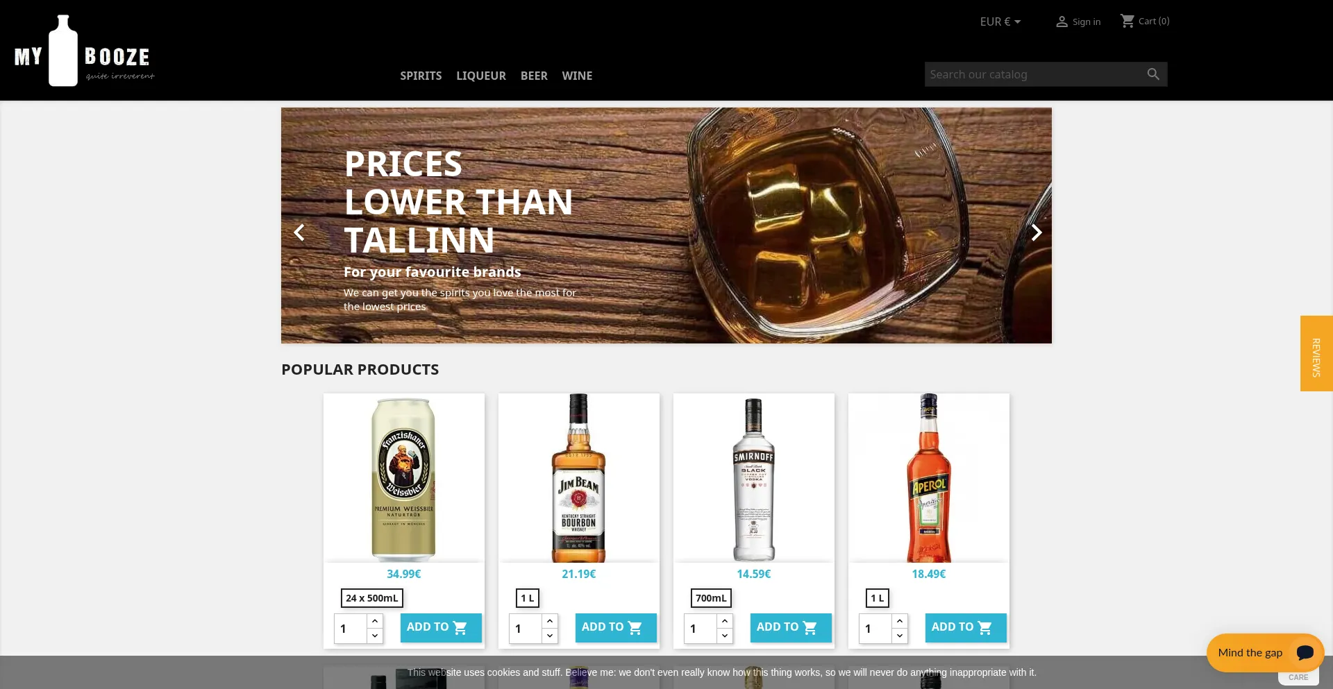 Mybooze.eu Screenshot