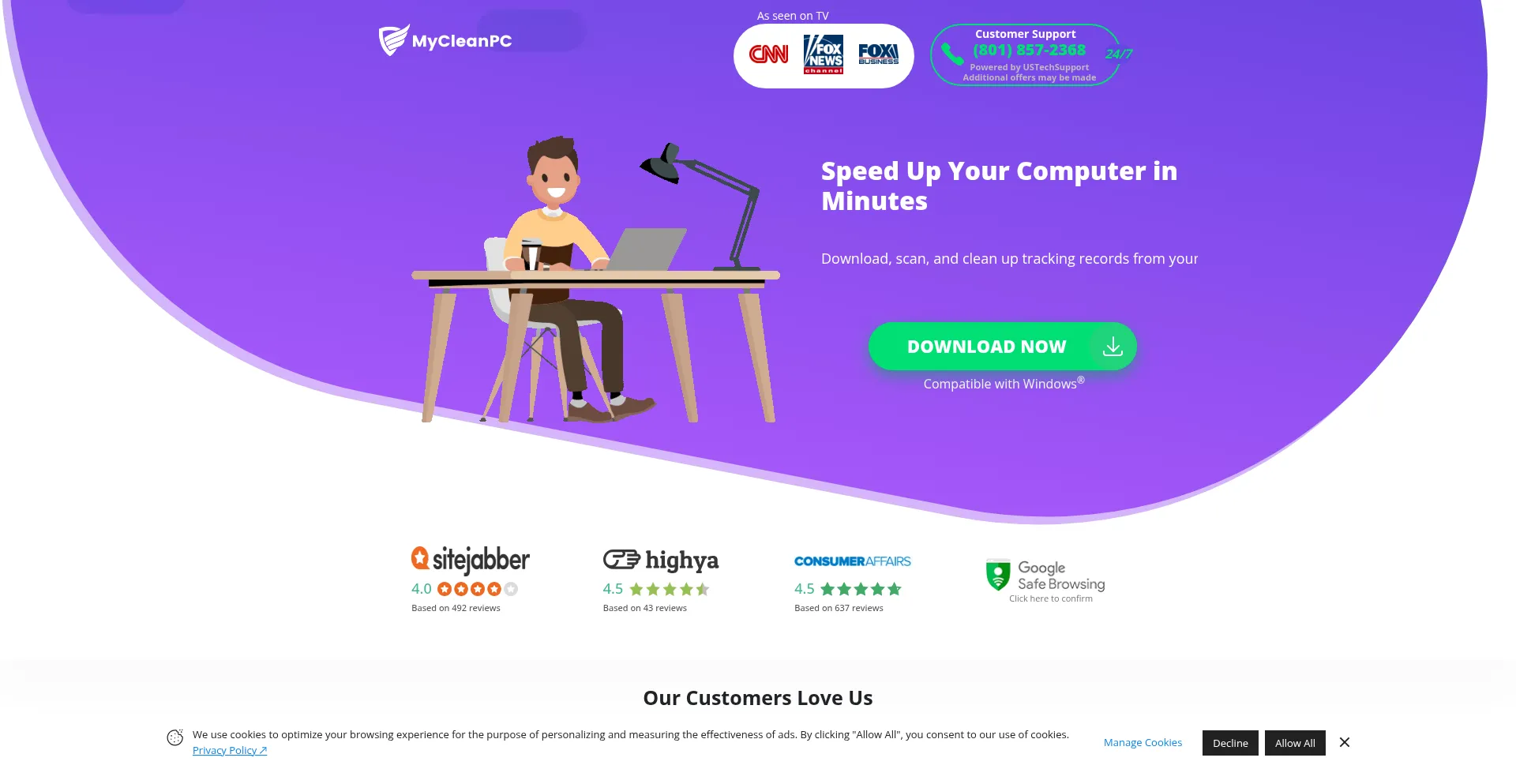 Mycleanpc.com Screenshot