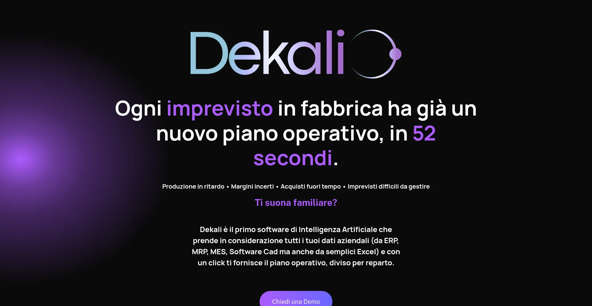 Website screenshot of Mydekali.com