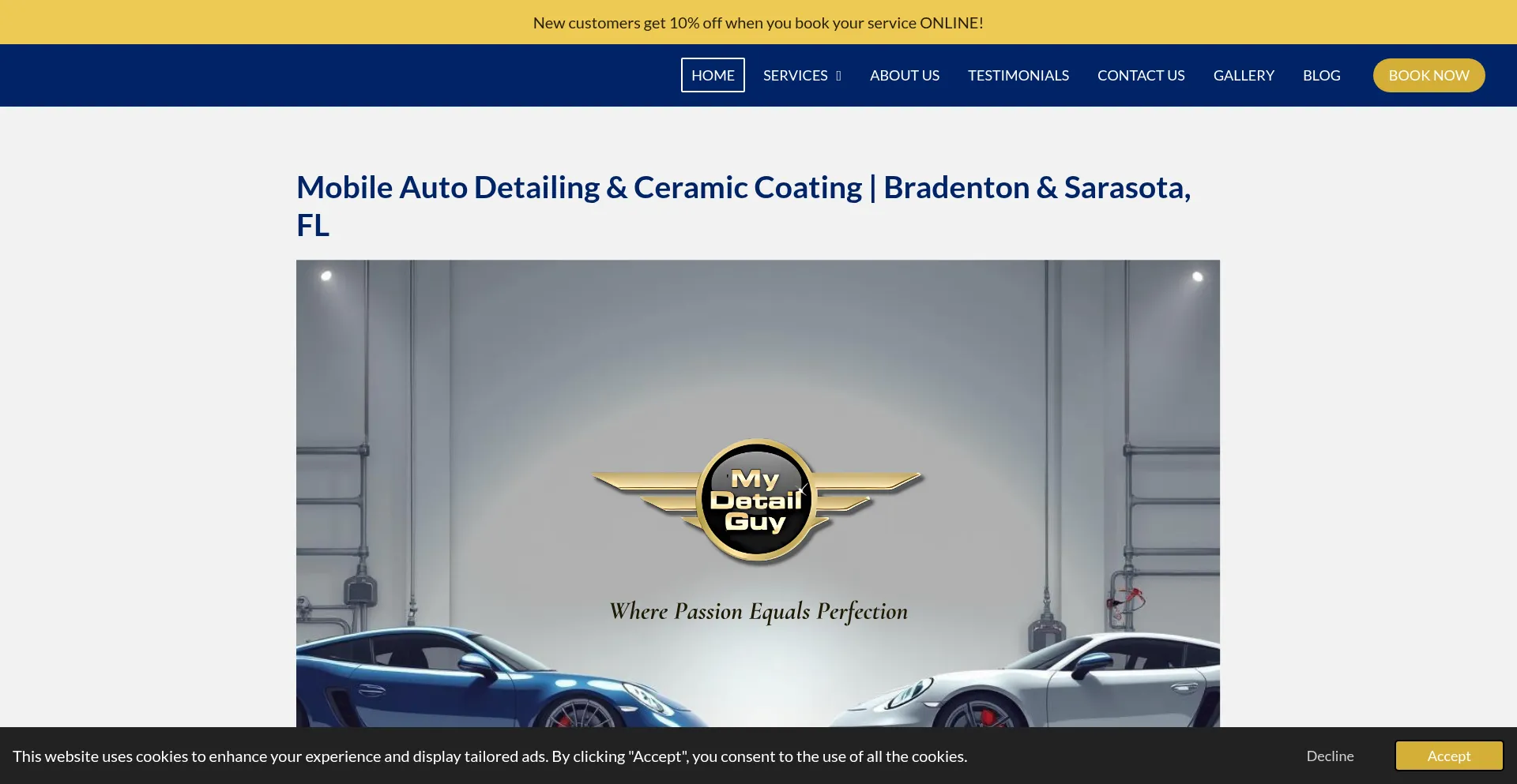 Website screenshot of Mydetailguy941.com