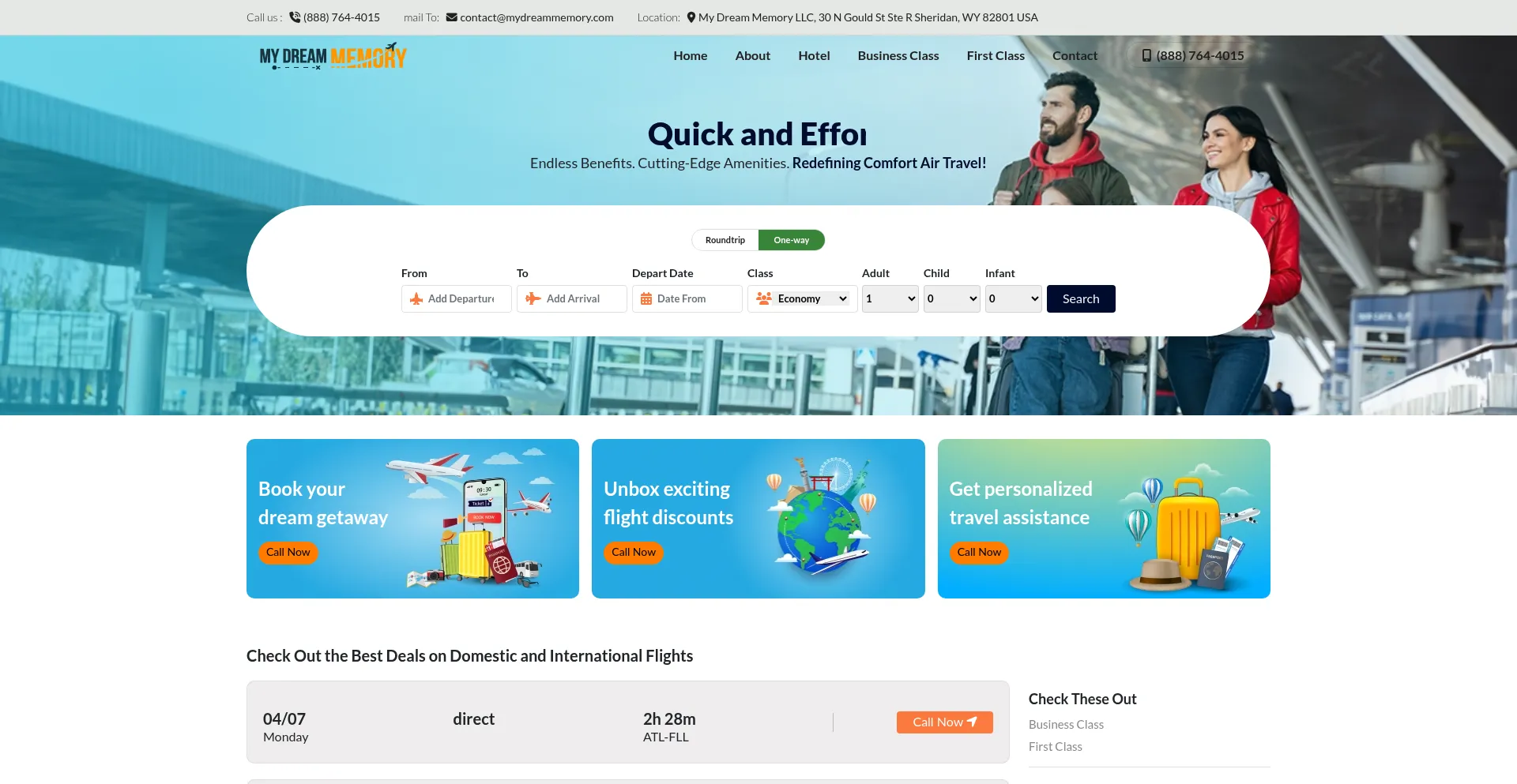 Website screenshot of Mydreammemory.com
