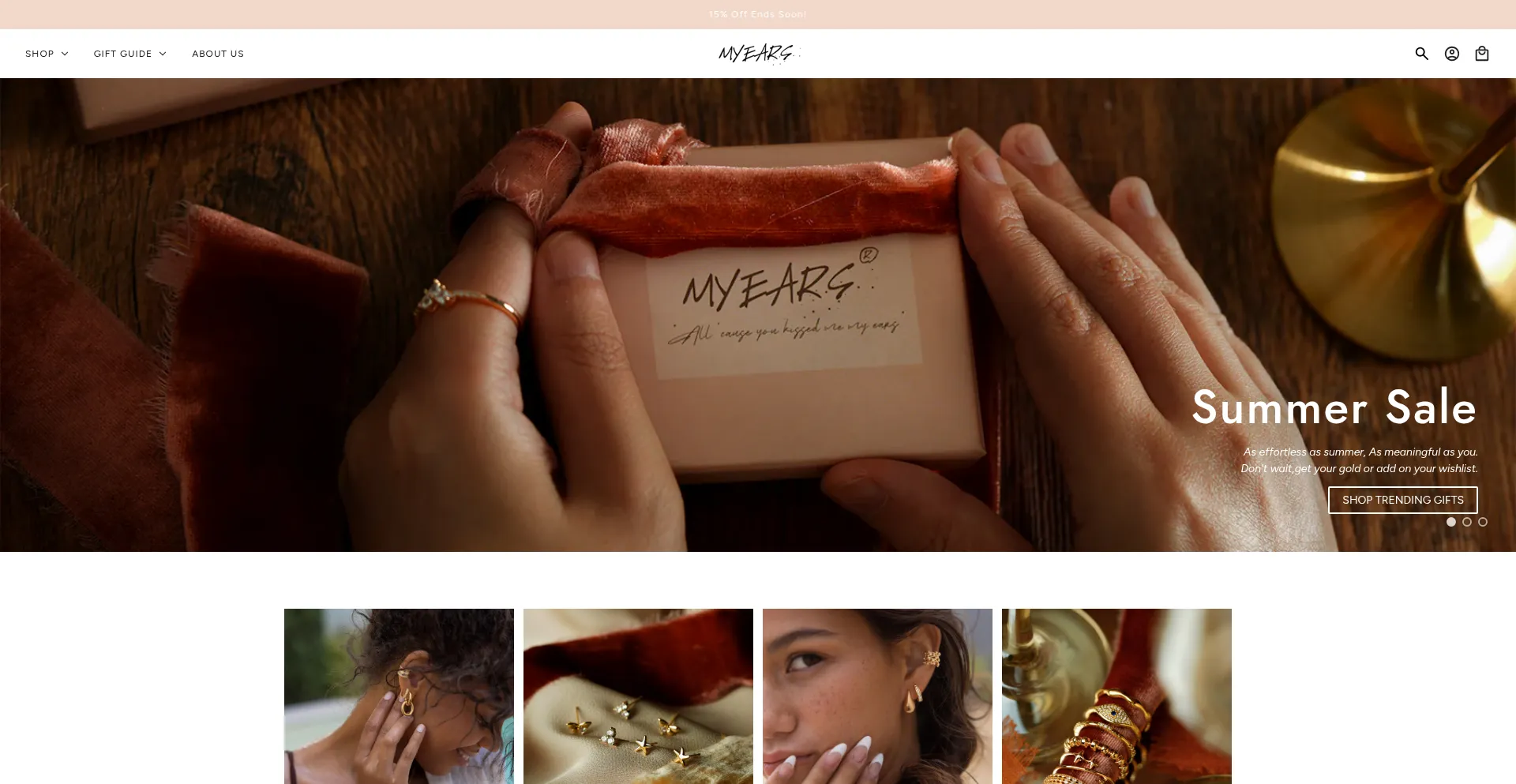 Website screenshot of Myearsthelabel.com
