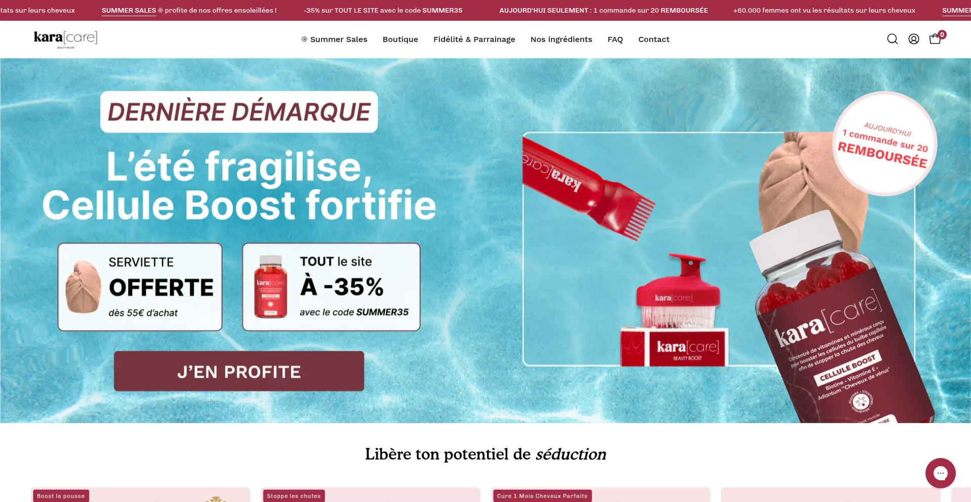 Website screenshot of Mykaracare.com