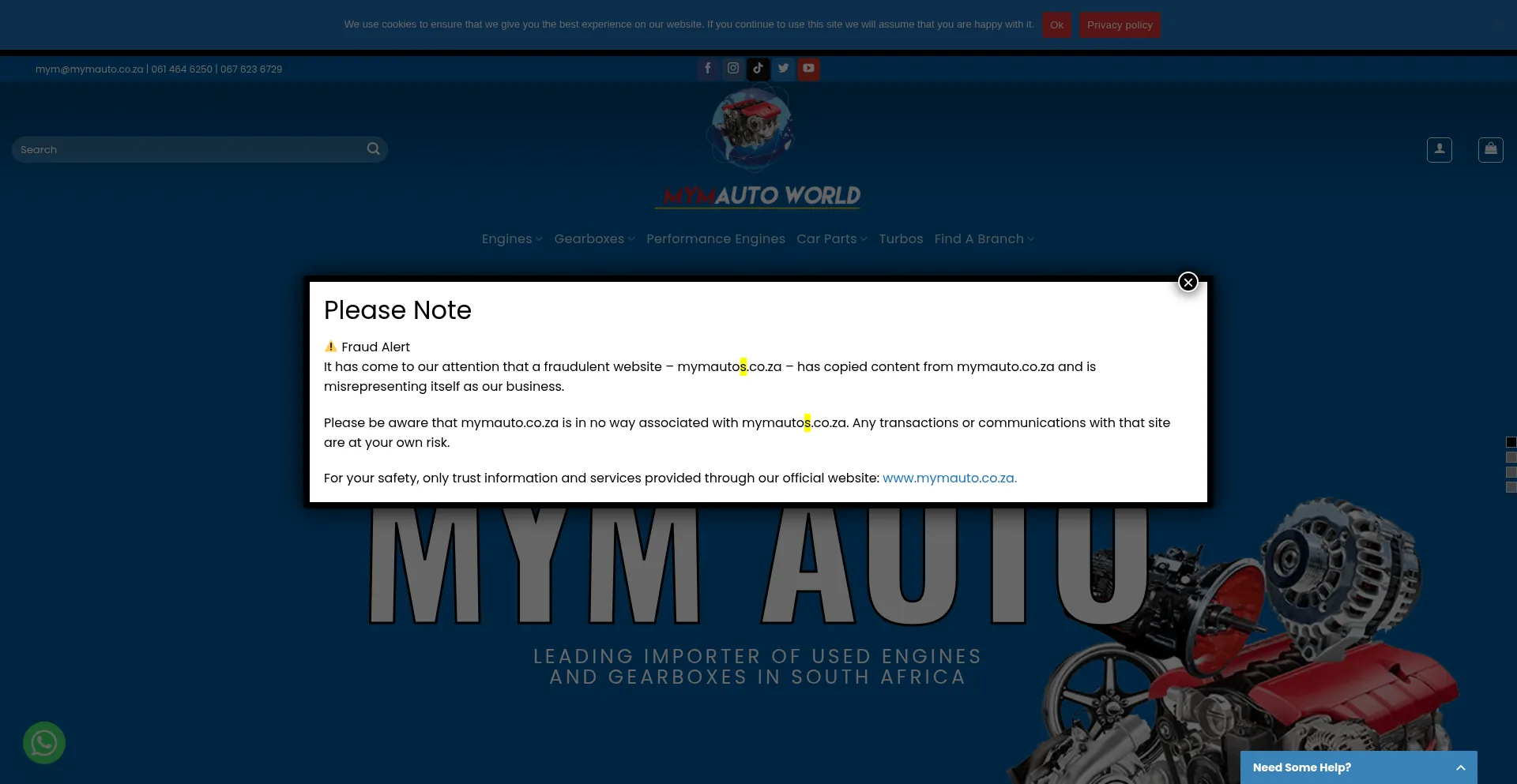 Mymauto.co.za Screenshot