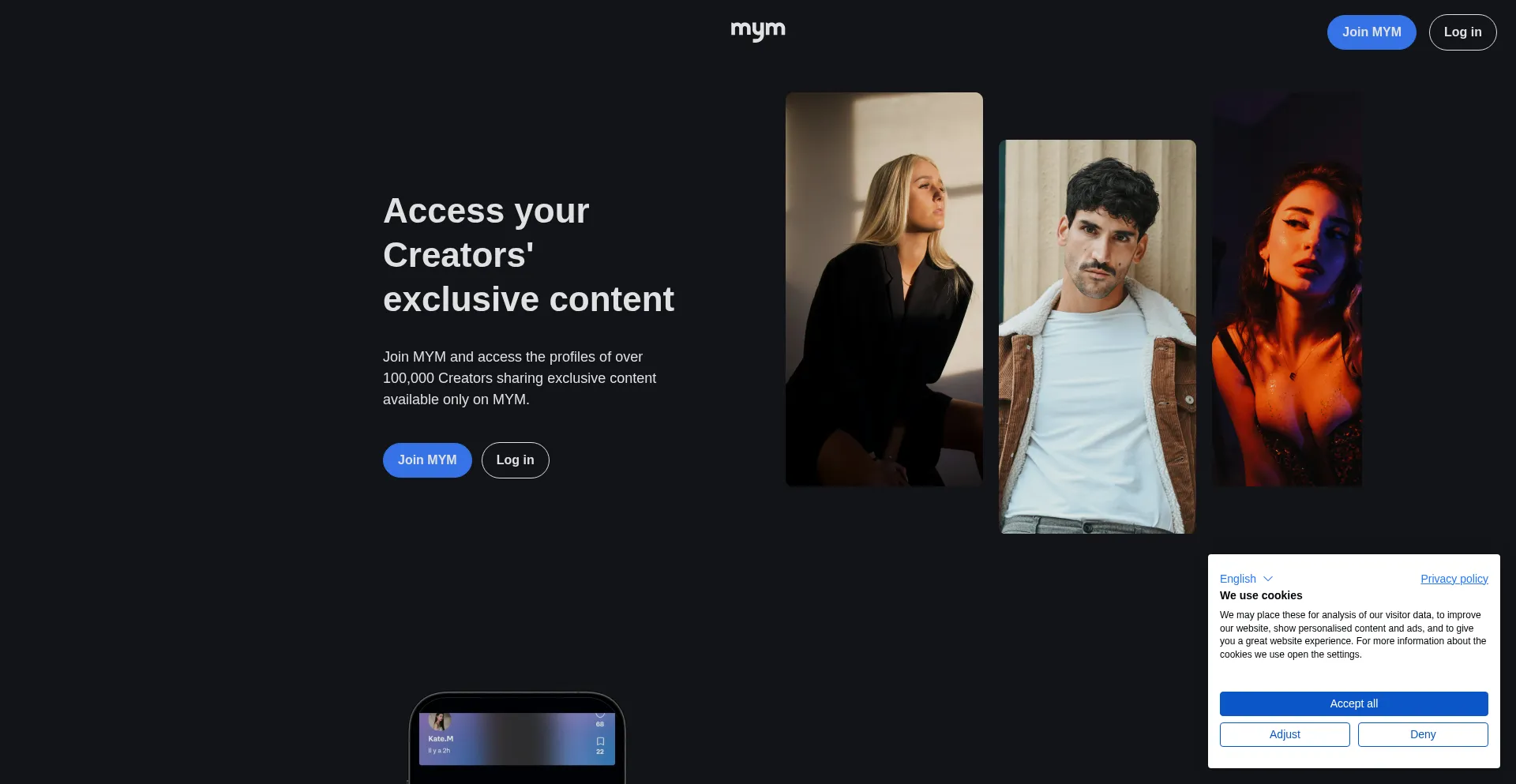 Mymfans.com Screenshot