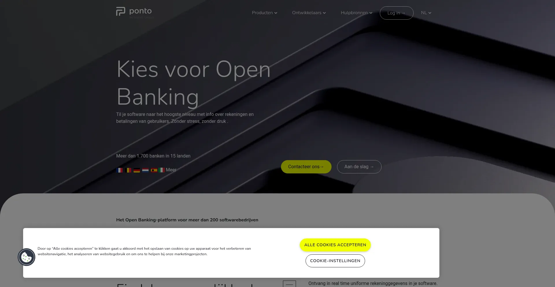 Website screenshot of Myponto.com
