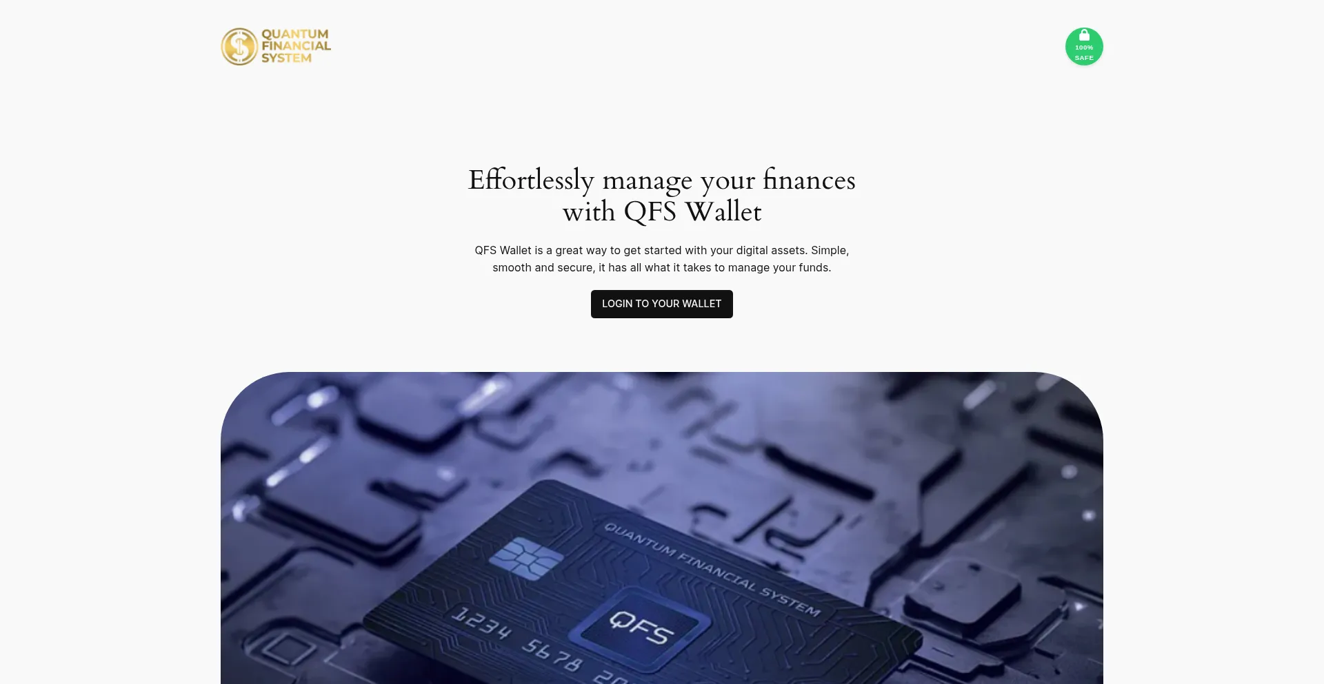 Website screenshot of Myqfsassets.com