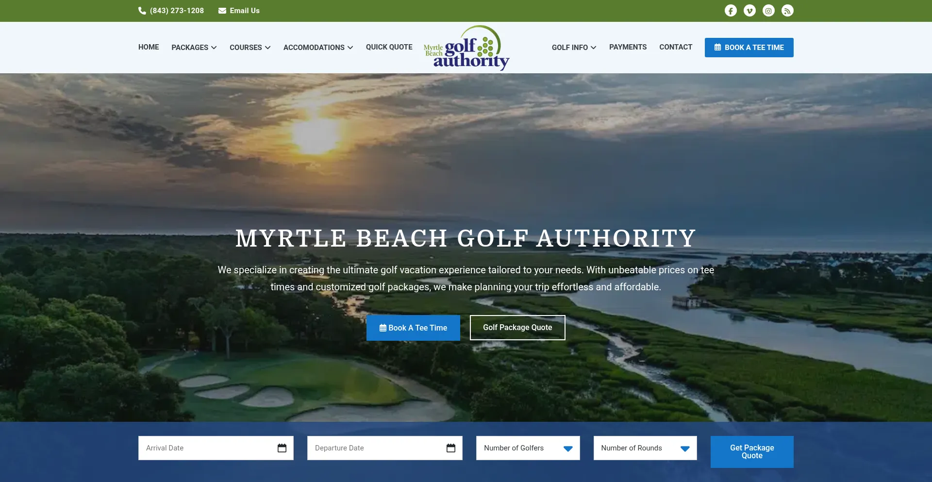 ¿És Seguro y Confiable Myrtlebeachgolfauthority.com?
