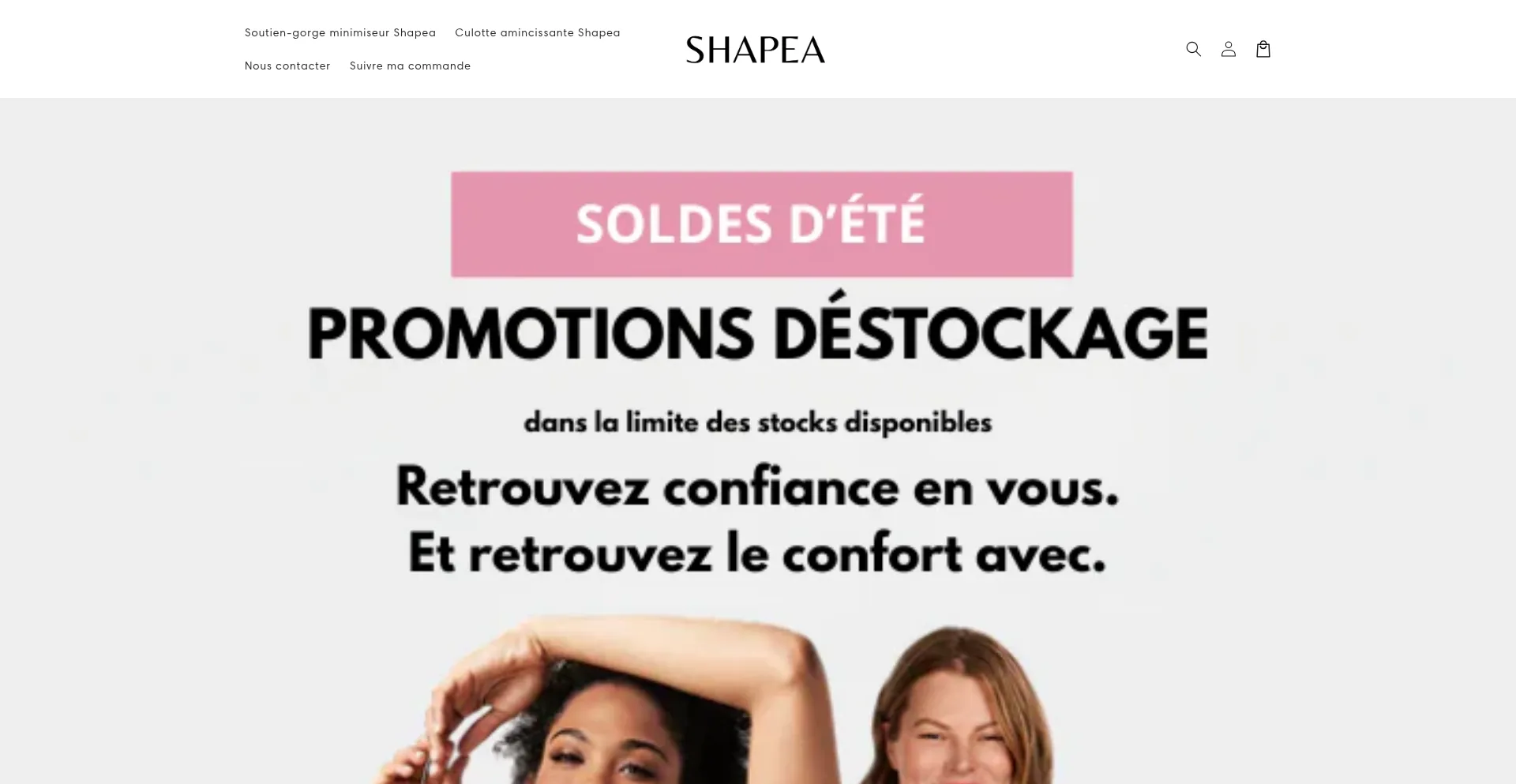 Website screenshot of Myshapea.com