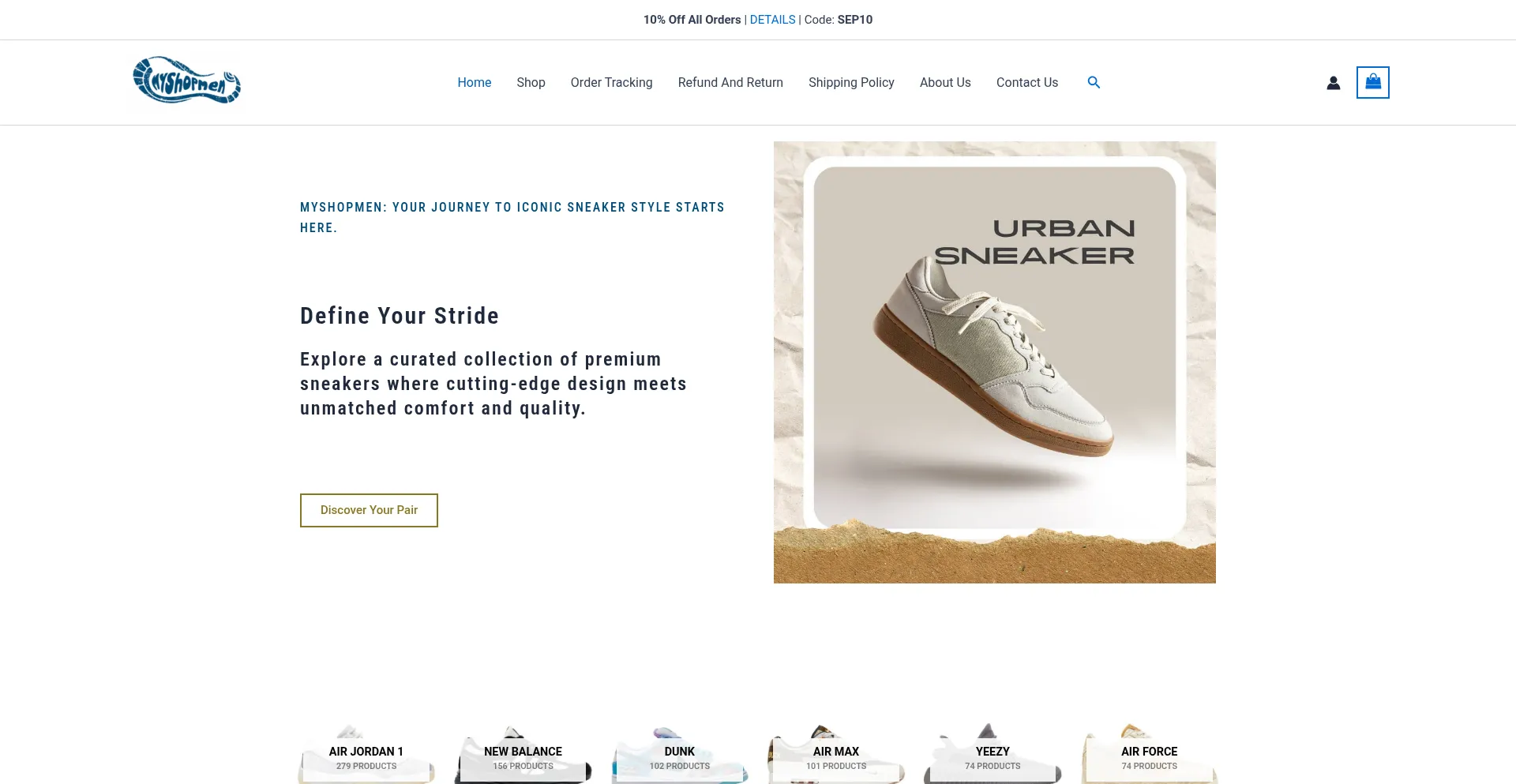 Myshopmen.com Screenshot