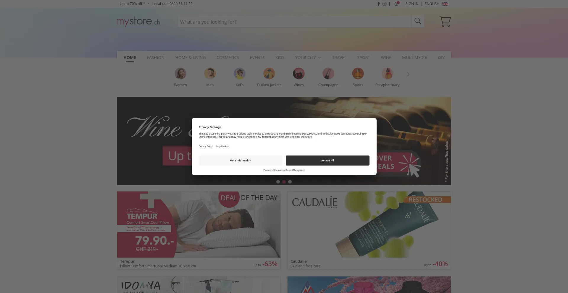 Mystore.ch Screenshot