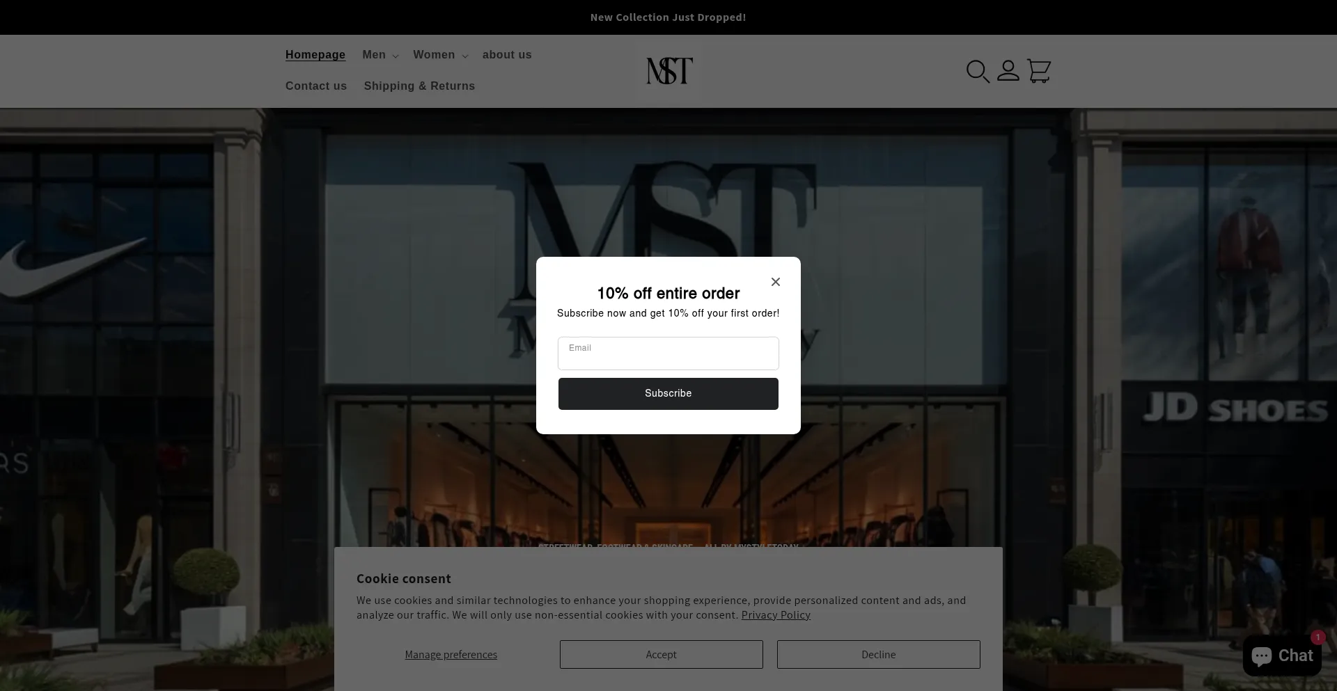 Website screenshot of Mystyle2day.com