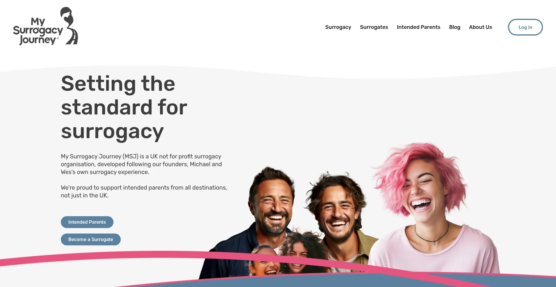 Website screenshot of Mysurrogacyjourney.com