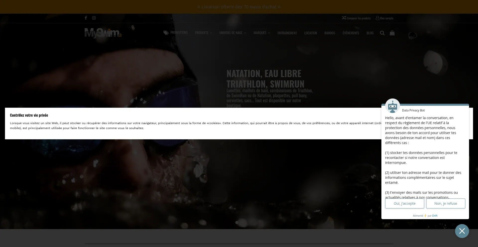 Myswim.fr Screenshot