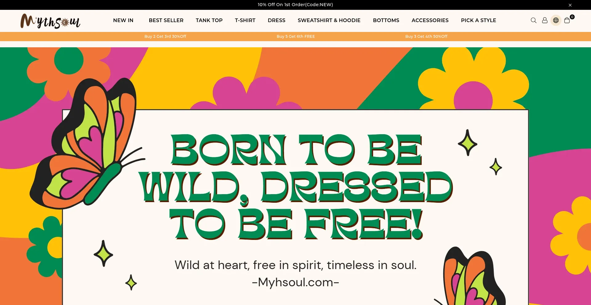Website screenshot of Mythsoul.com